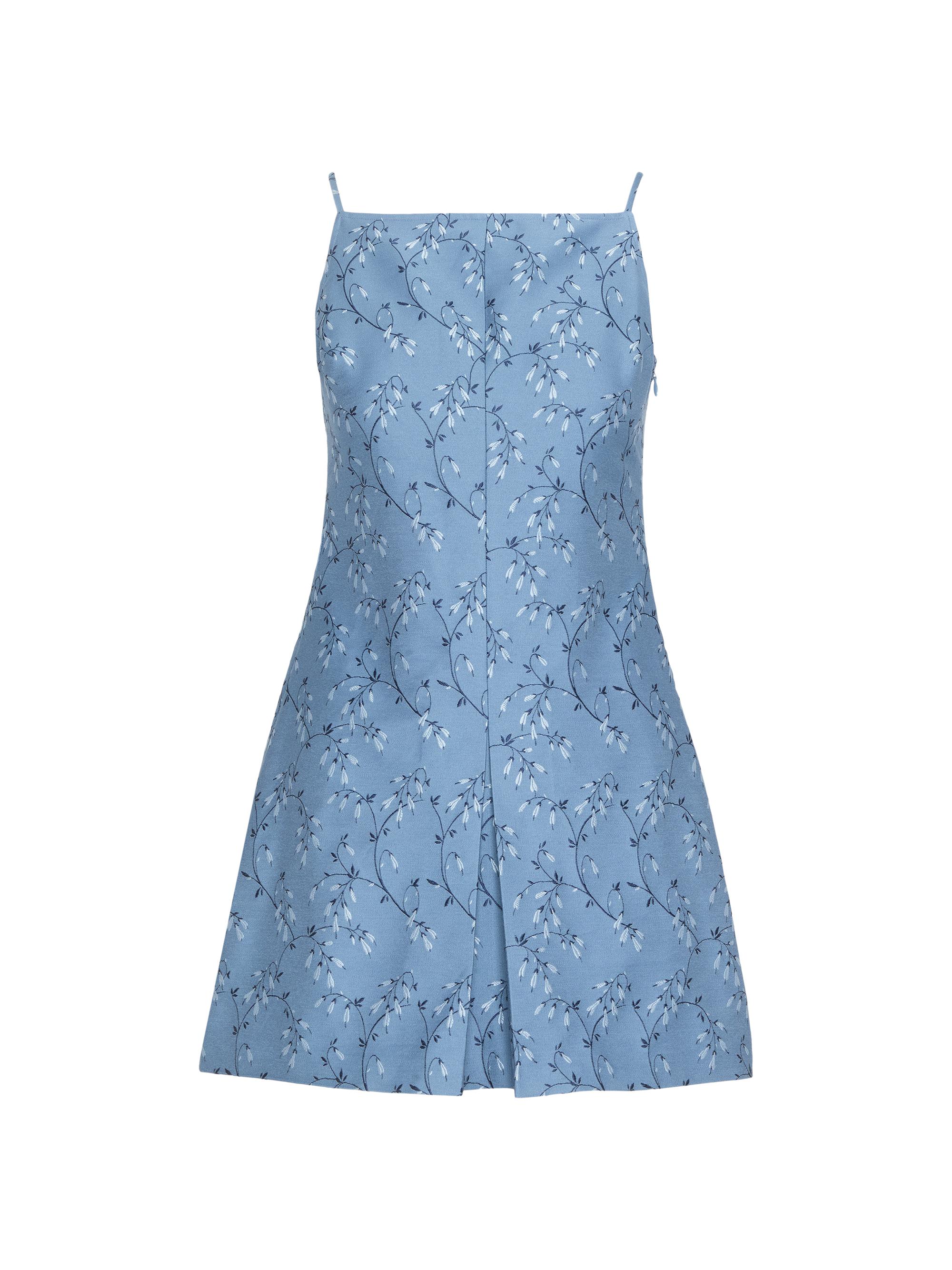 knee length dresses for ladies Sherri Hill Short Blue Print Ruffle Homecoming Dress 57295