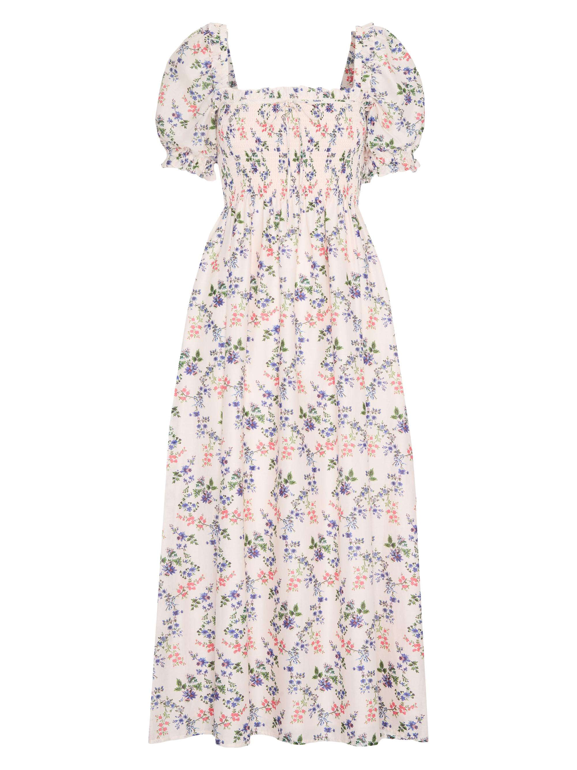 Hill House Home Women's The Scarlett Midi Nap Dress - Pink Scallop Bow Chintz