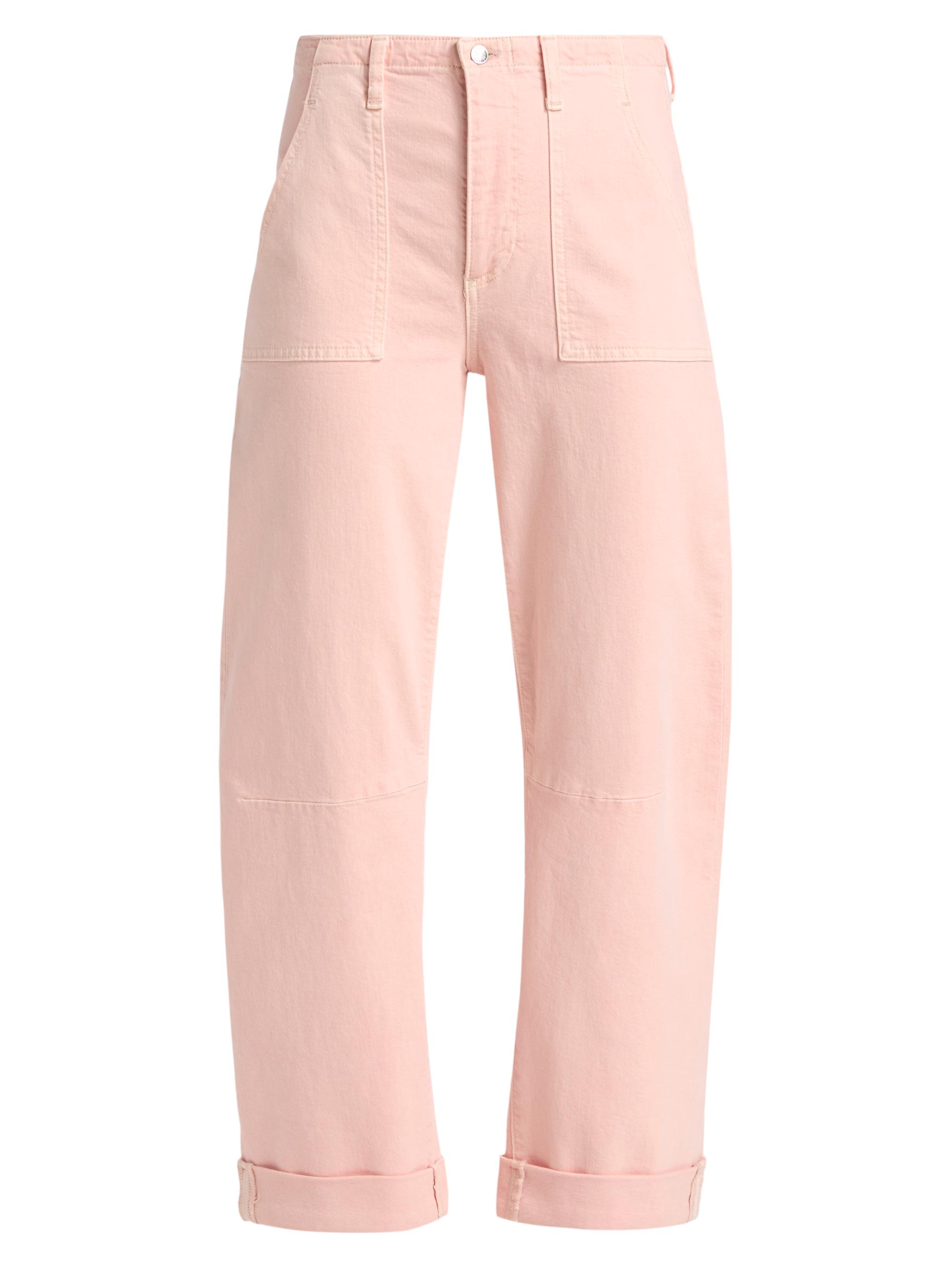 Le Jean Women's Utility Soft Barrel Crop Jeans - Peachy