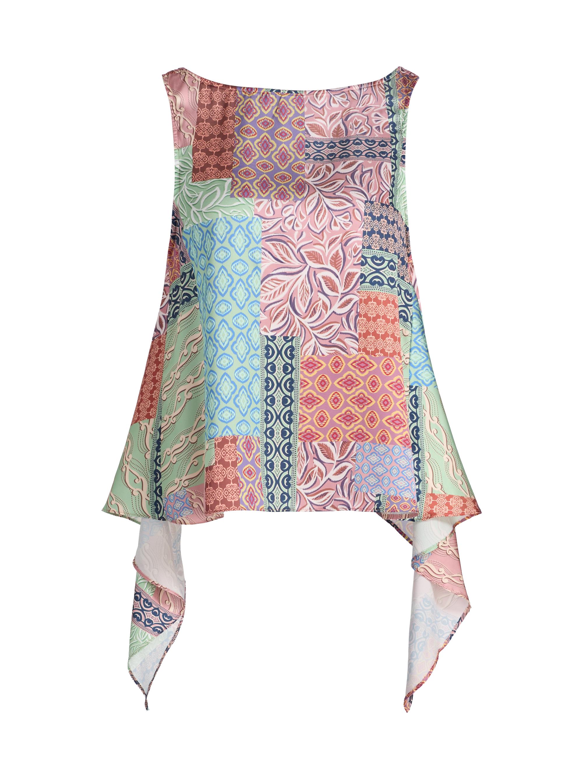 Misa Los Angeles Women's Jana Patchwork-Print Top - Oasis Patchwork | Thumbnail 8