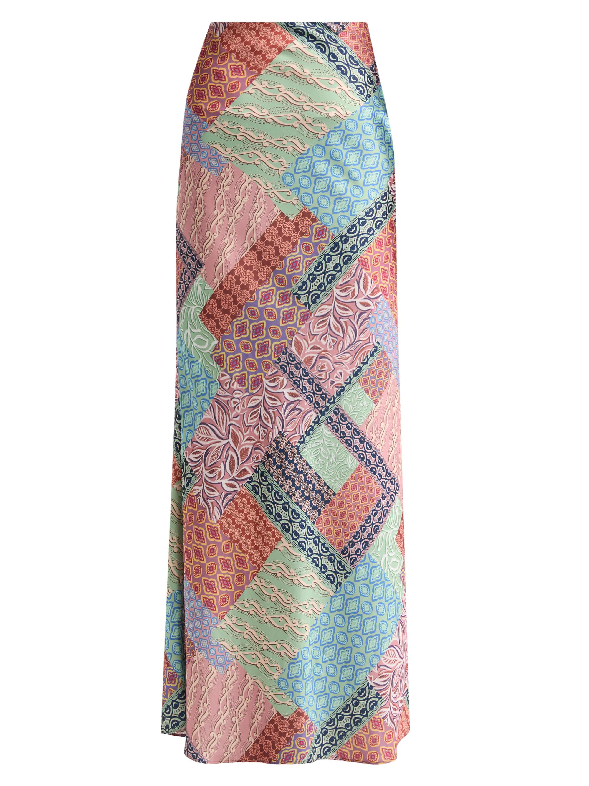 Misa Los Angeles Women's Sienna Printed Bias-Cut Maxi Skirt - Oasis Patchwork | Thumbnail 8