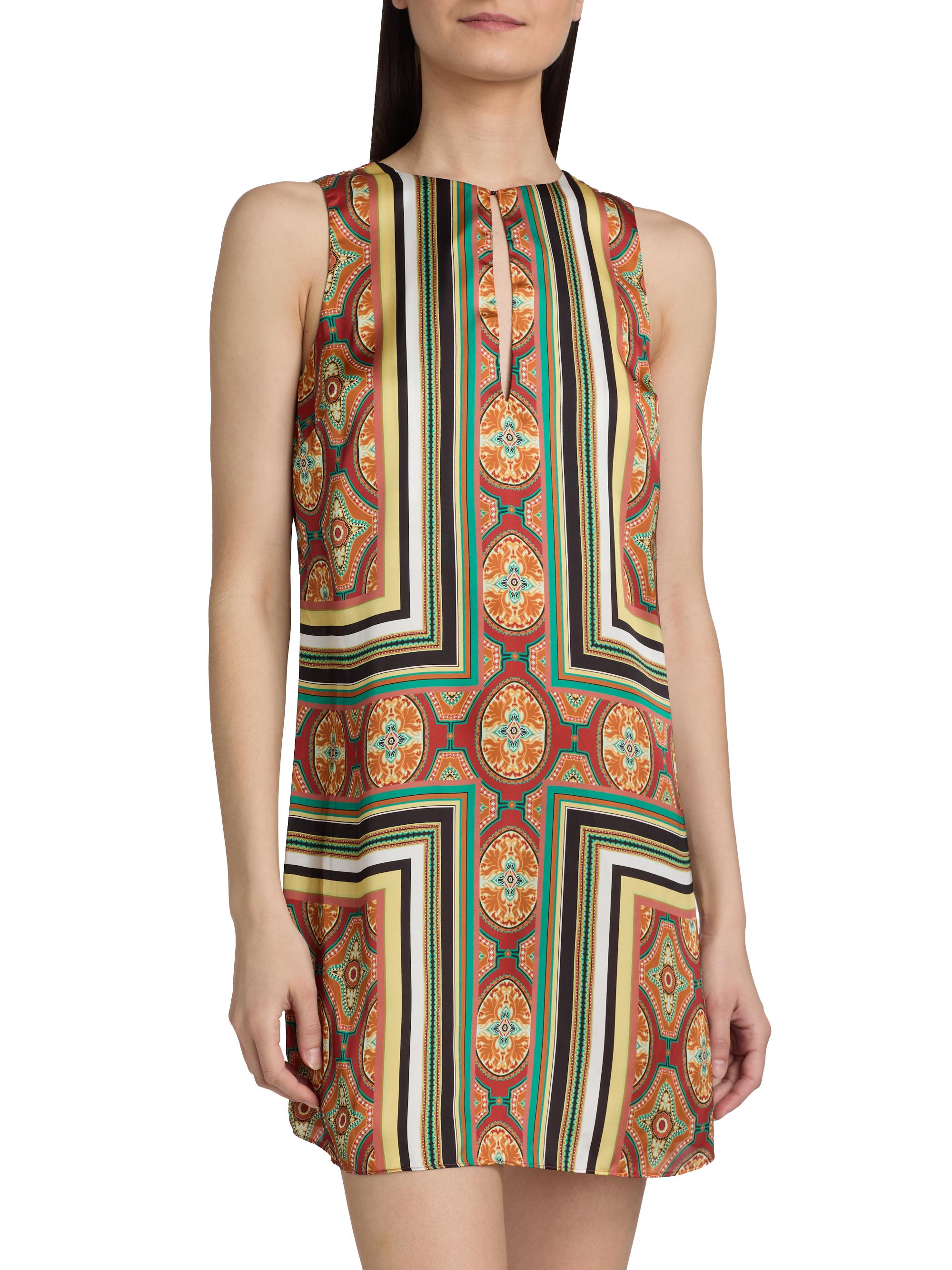 Misa Los Angeles Women's Nour Printed Satin Minidress - Majorelle Scarf | Thumbnail 3