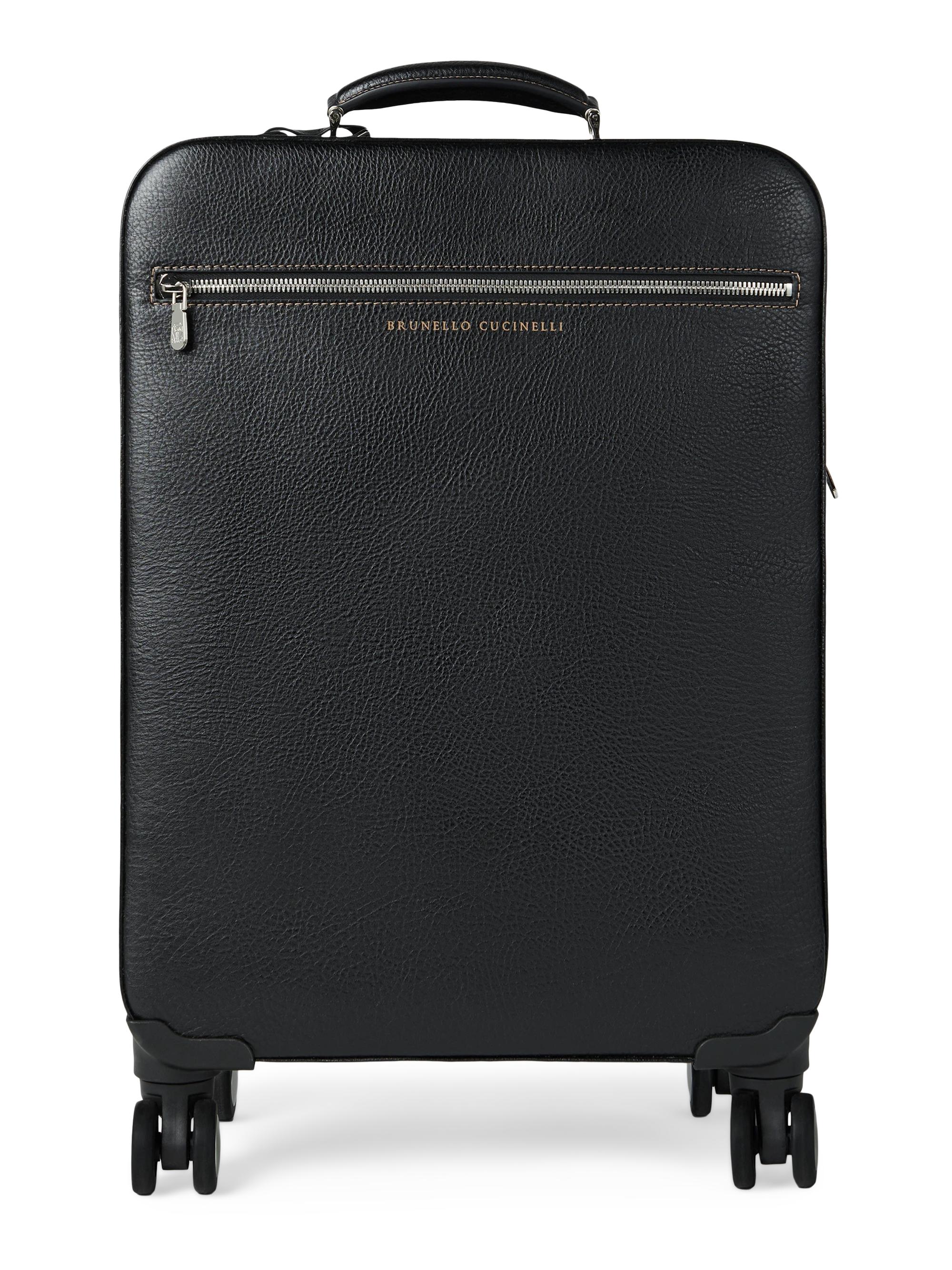 Brunello Cucinelli Grained Calfskin Suitcase - Black