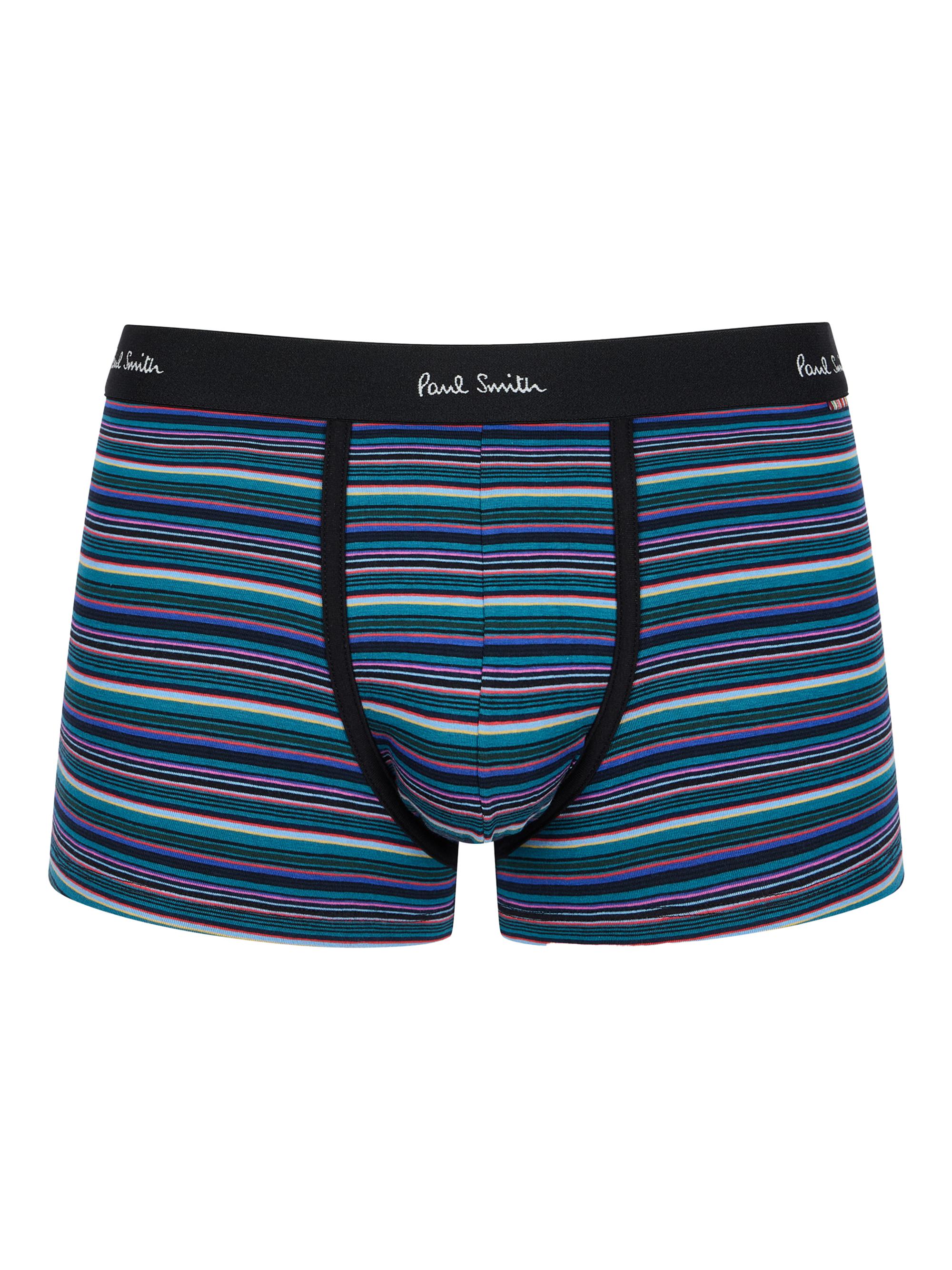 Paul Smith Men's Kenny Striped Stretch Cotton Trunk Brief - Petrol Green | Thumbnail 2