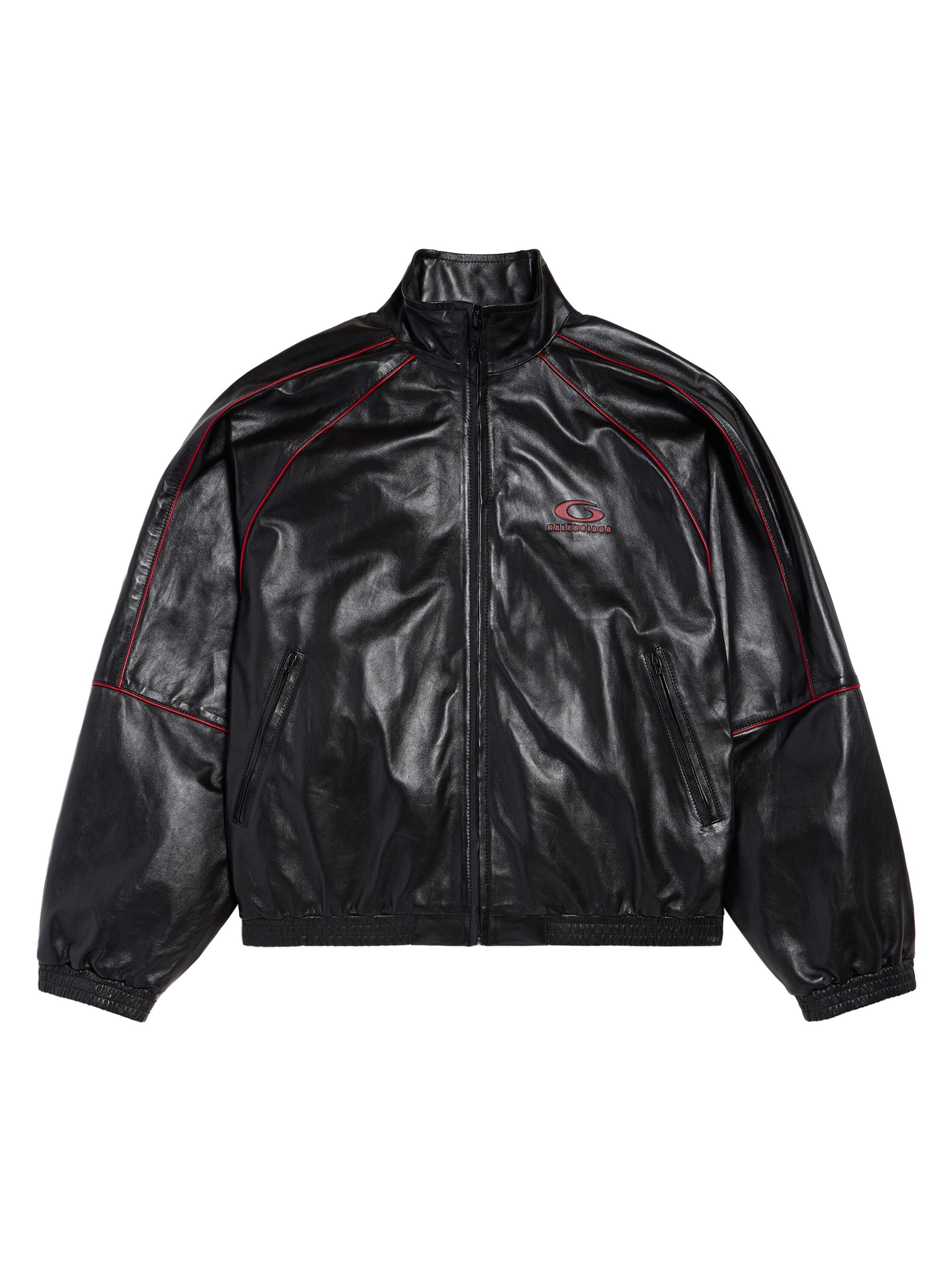 Balenciaga Men's Tracksuit Jacket - Black Burgundy