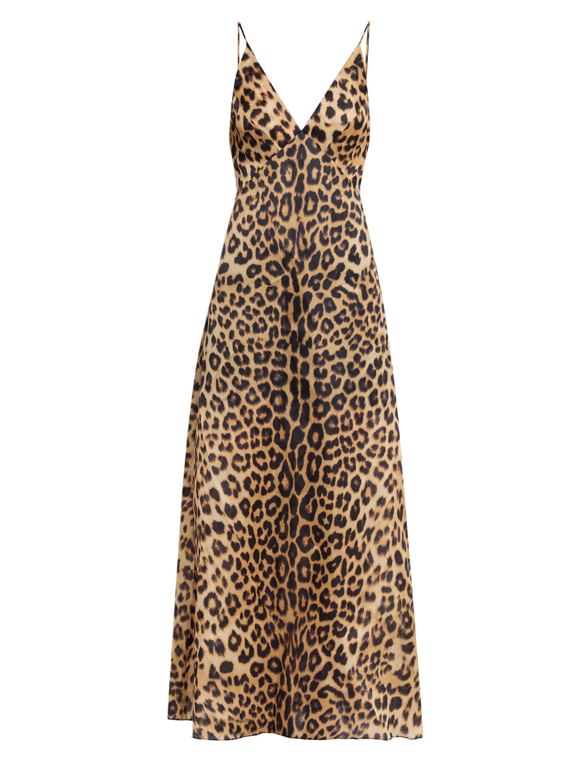 Alberta Ferretti Women's Leopard-Print Silk Maxi-Dress