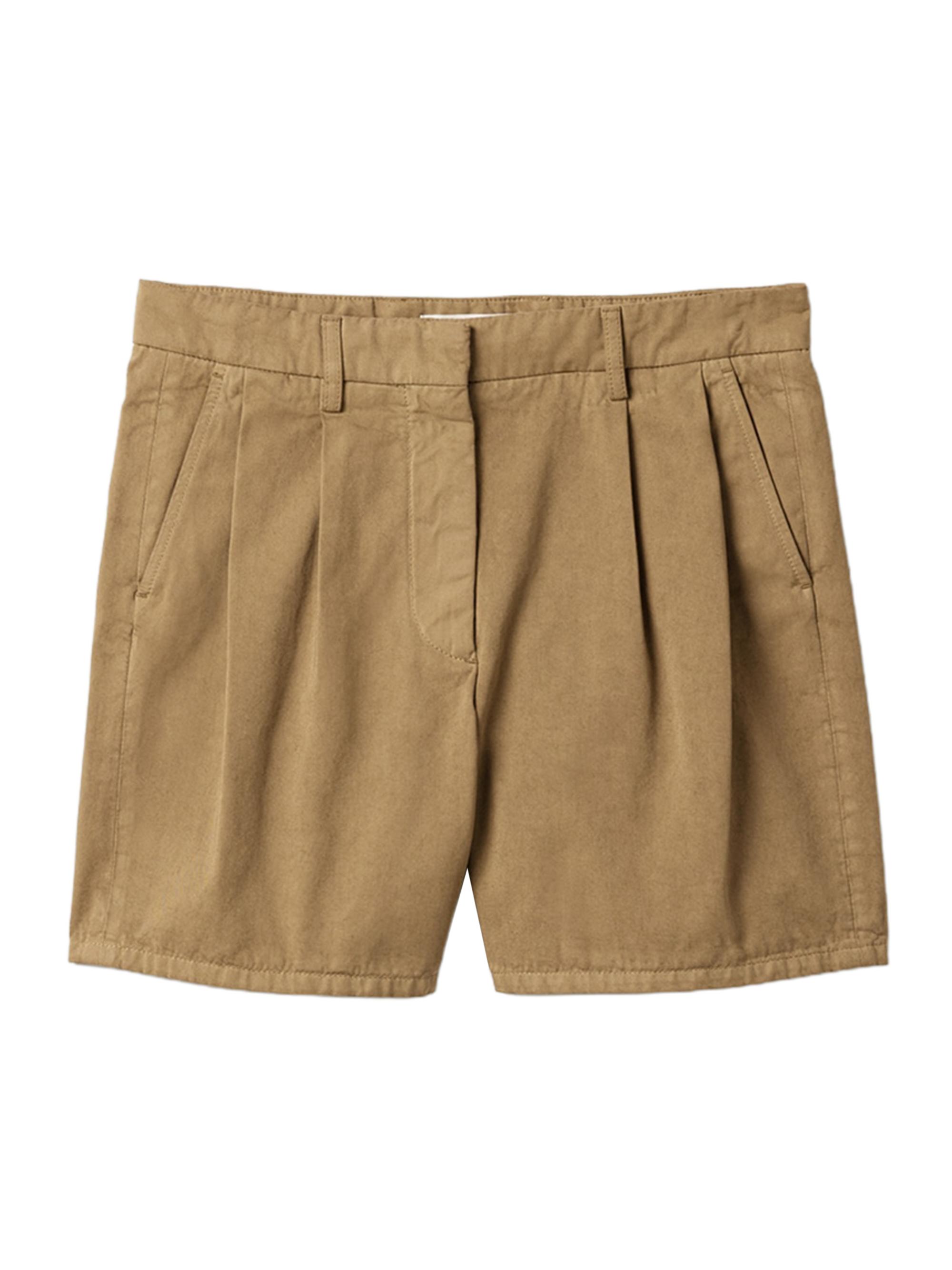 Miu Miu Women's Old Gabardine Bermuda Shorts - Khaki