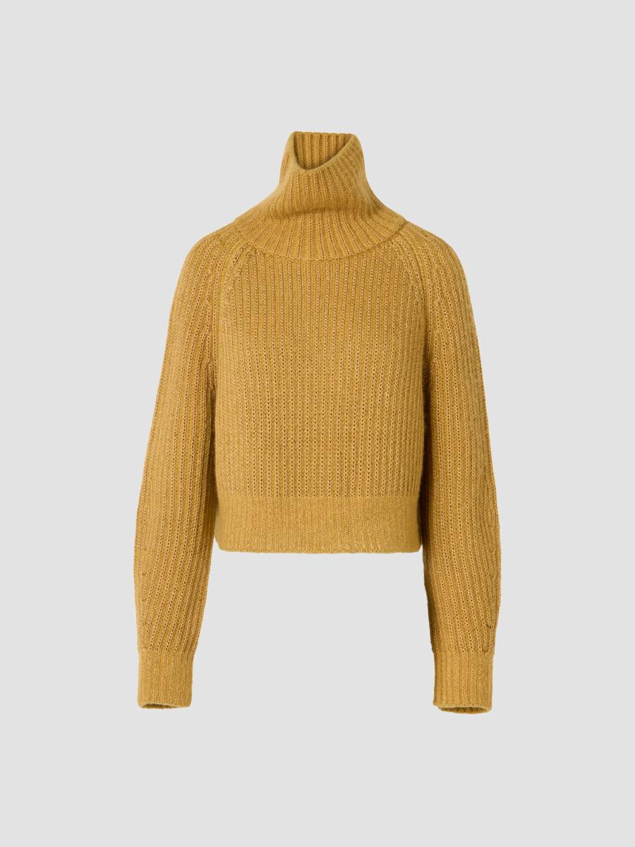Akris Women's Chunky Knit Turtleneck Sweater In Gold