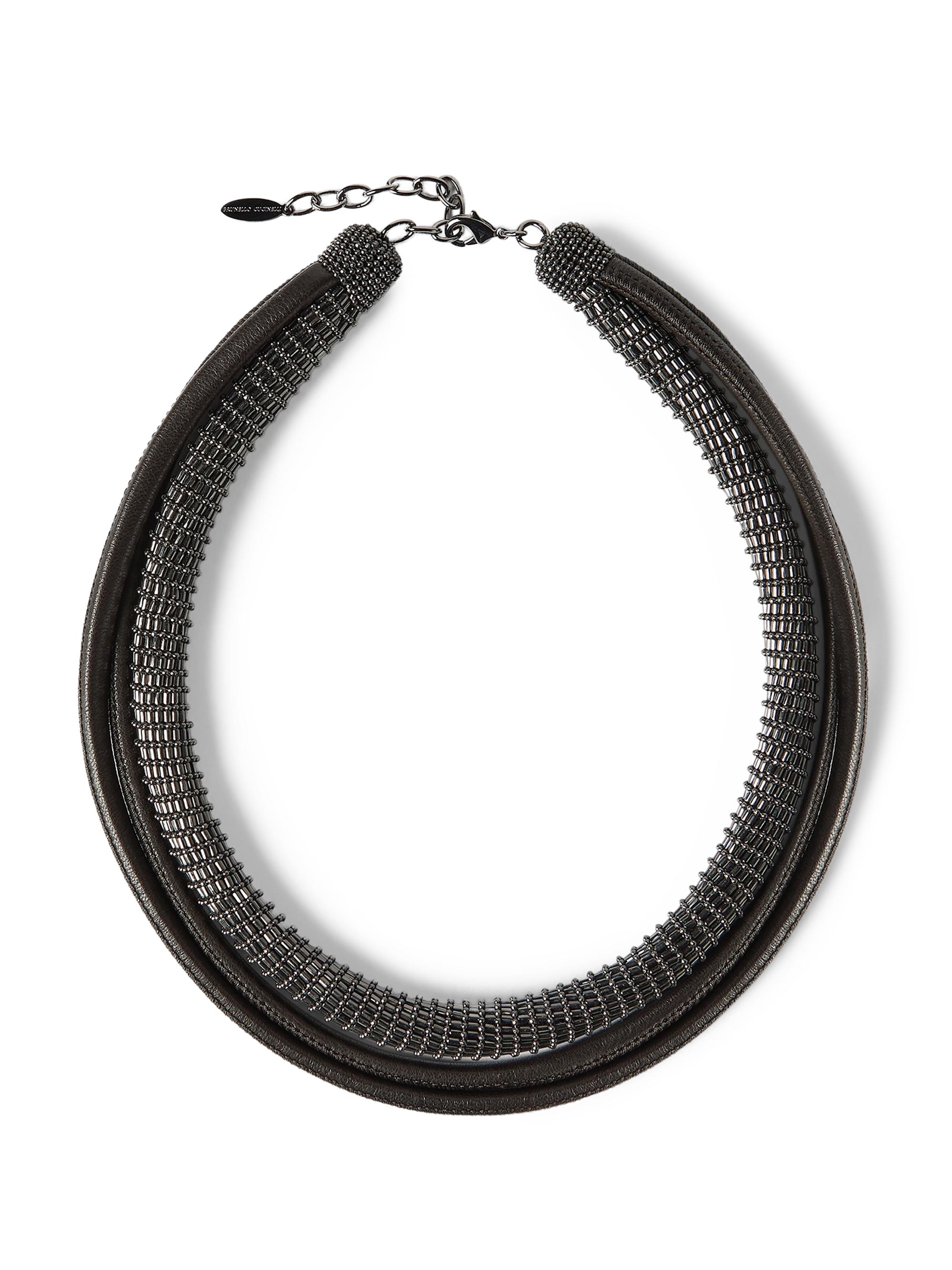 Brunello Cucinelli Women's Leather Precious Necklace - Black