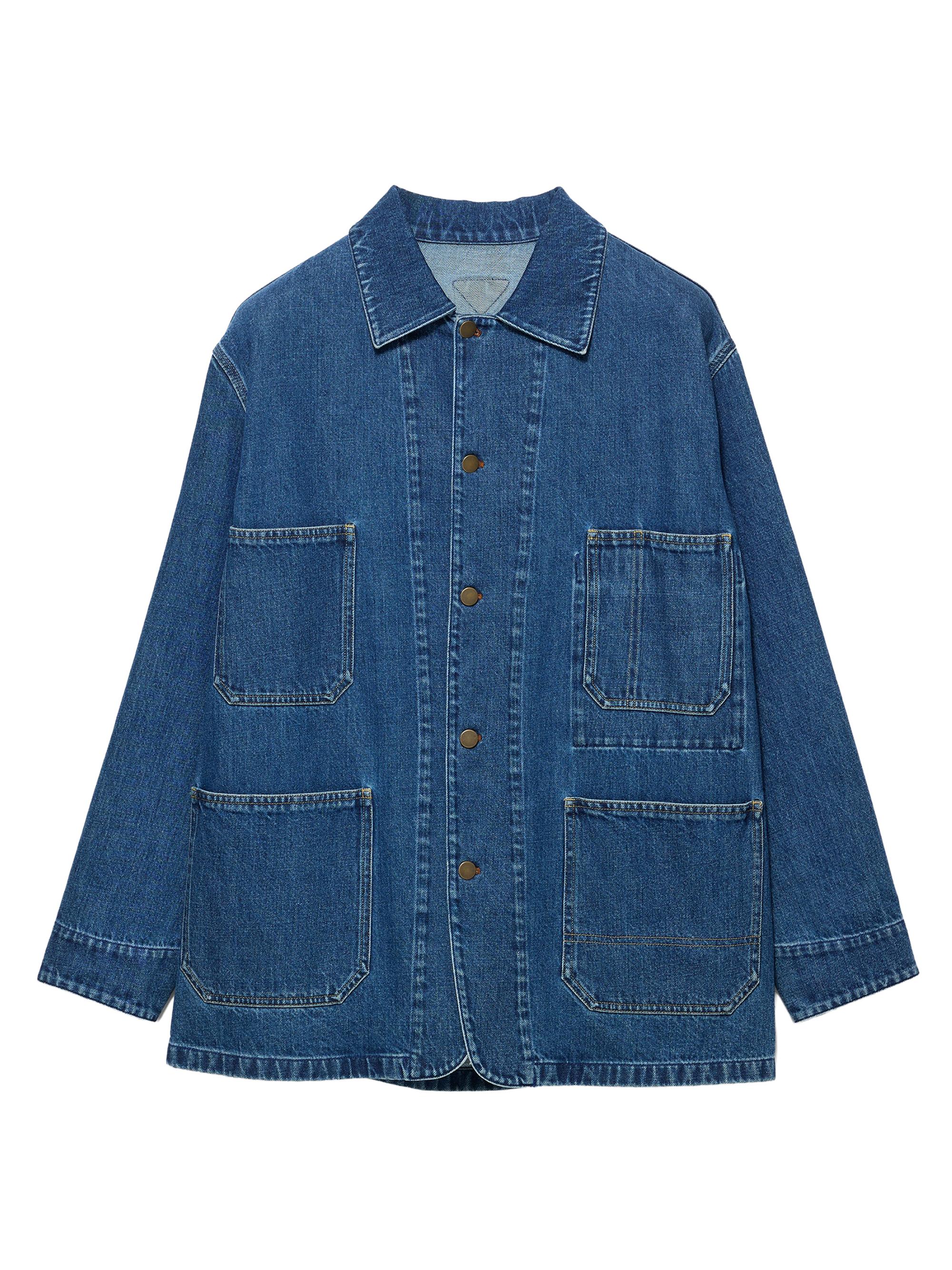 Prada Men's Light Denim Blouson Jacket - Blue