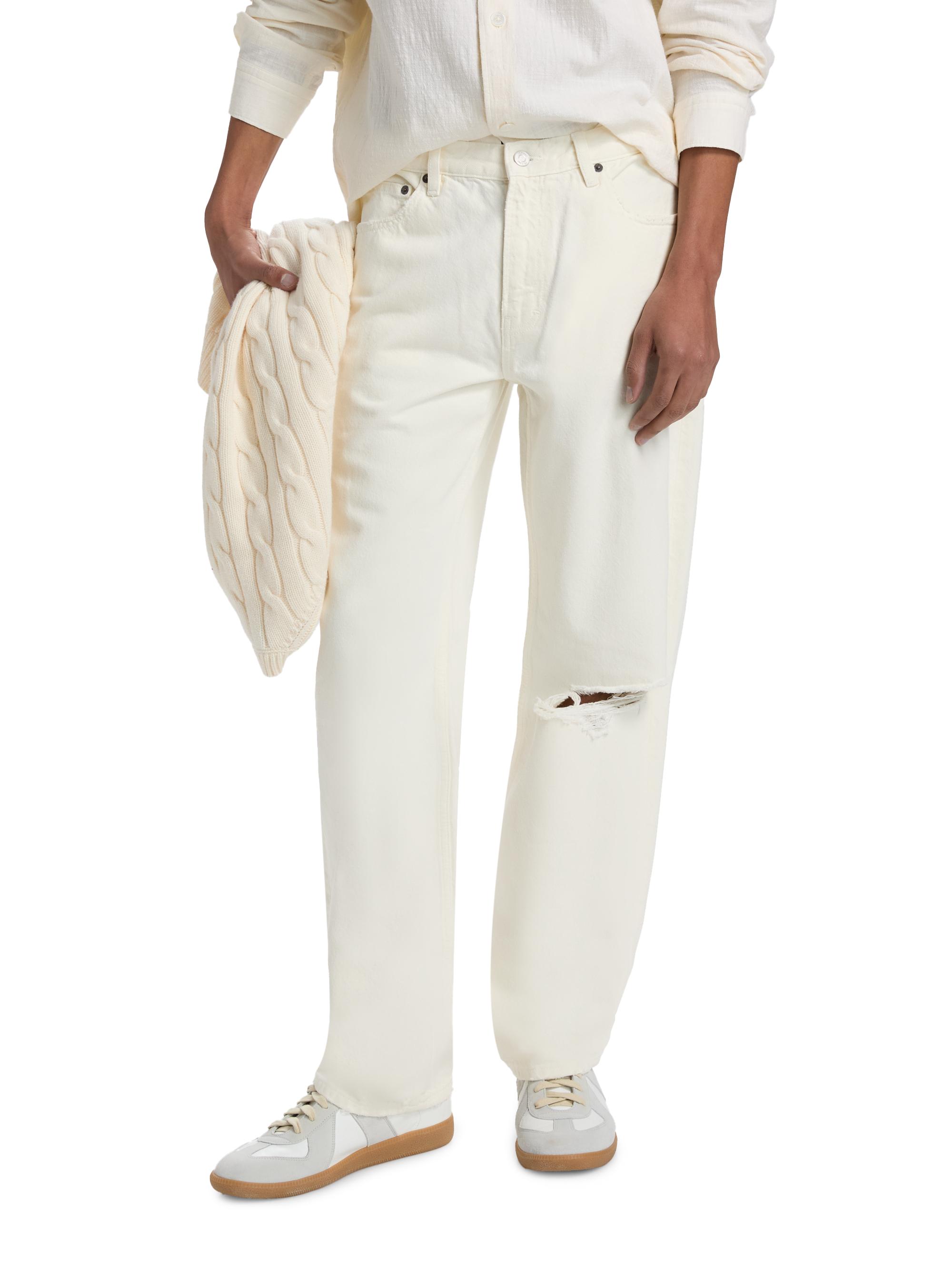 FRAME Men's Relaxed Straight Jeans - Off White | Thumbnail 3