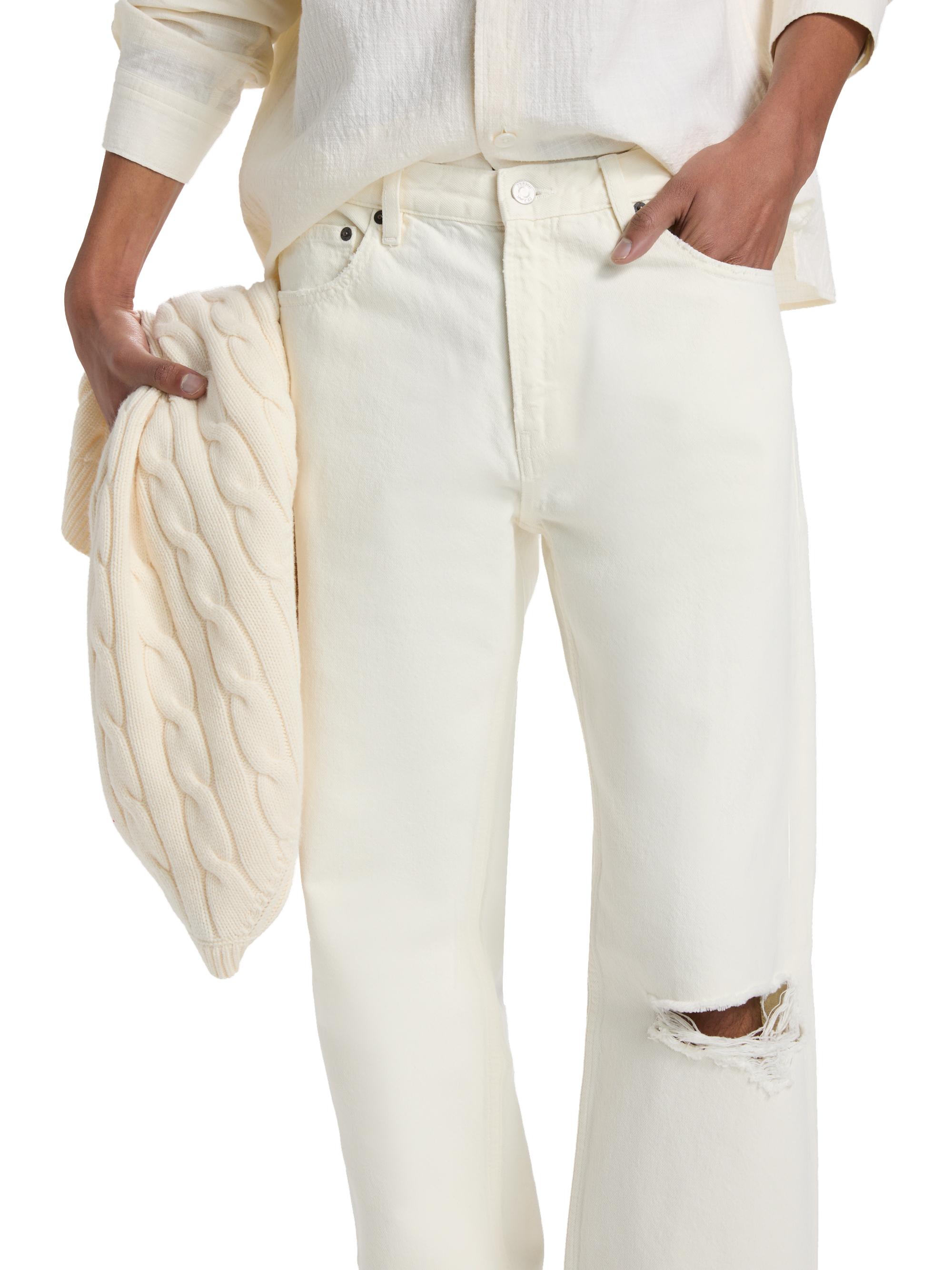 FRAME Men's Relaxed Straight Jeans - Off White | Thumbnail 6