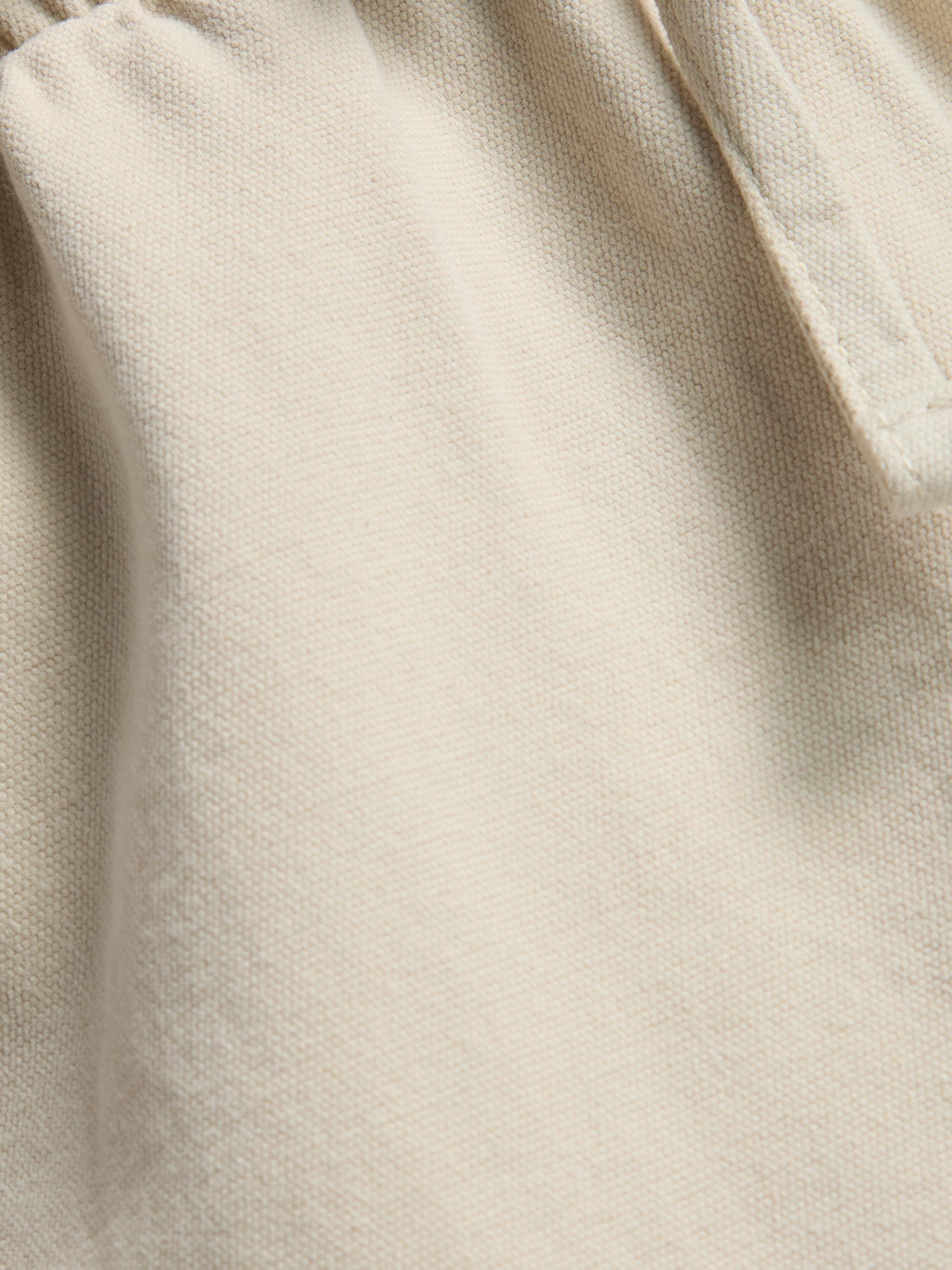 FRAME Men's Cotton Canvas Drawstring Shorts - Off White | Thumbnail 7