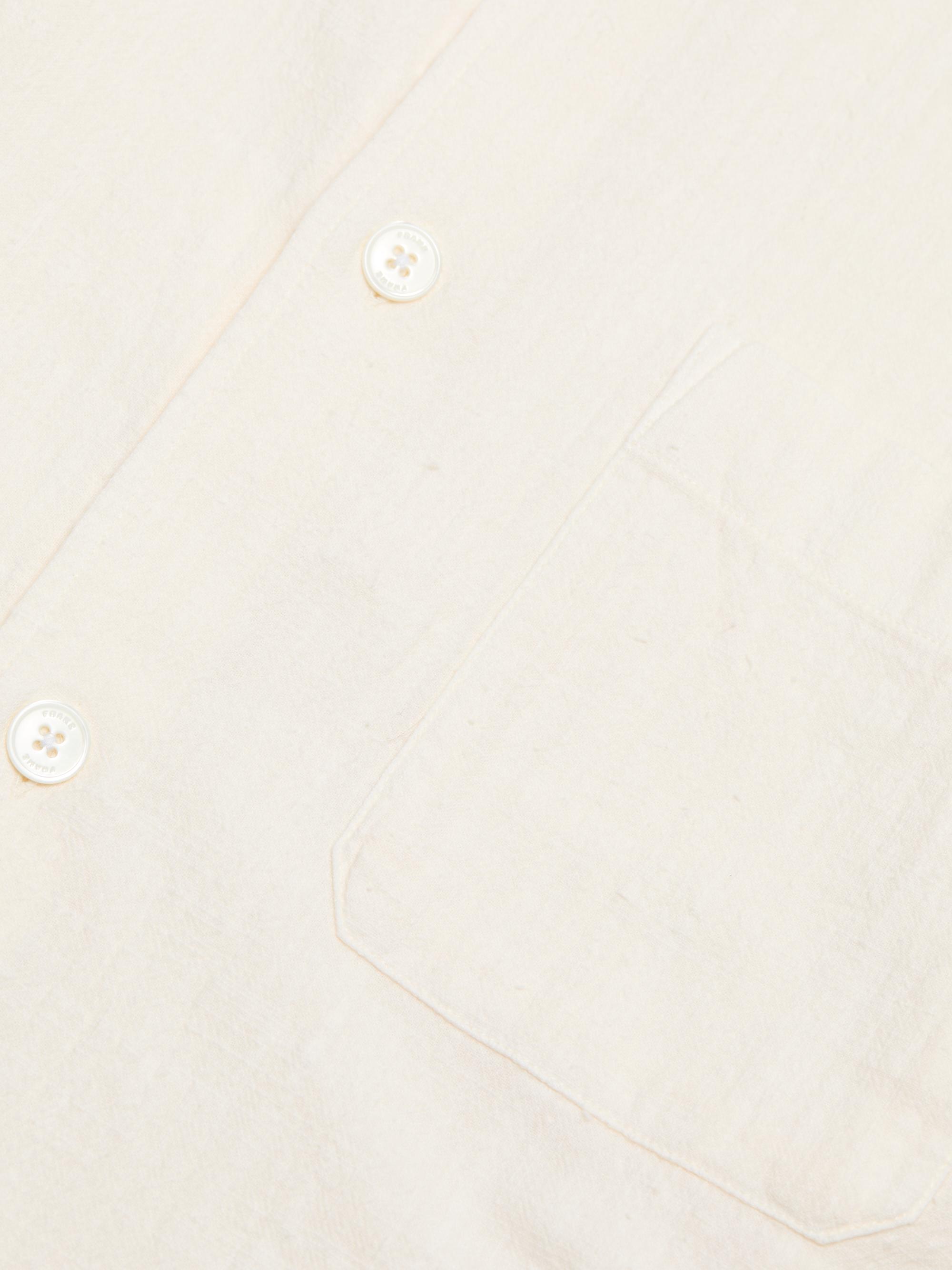 FRAME Men's Textured Cotton Shirt - Off White | Thumbnail 7