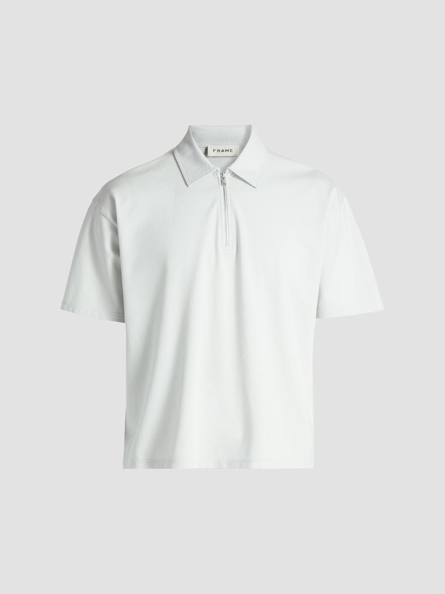 FRAME Pique Half-Zip Polo Shirt | Saks Fifth Avenue