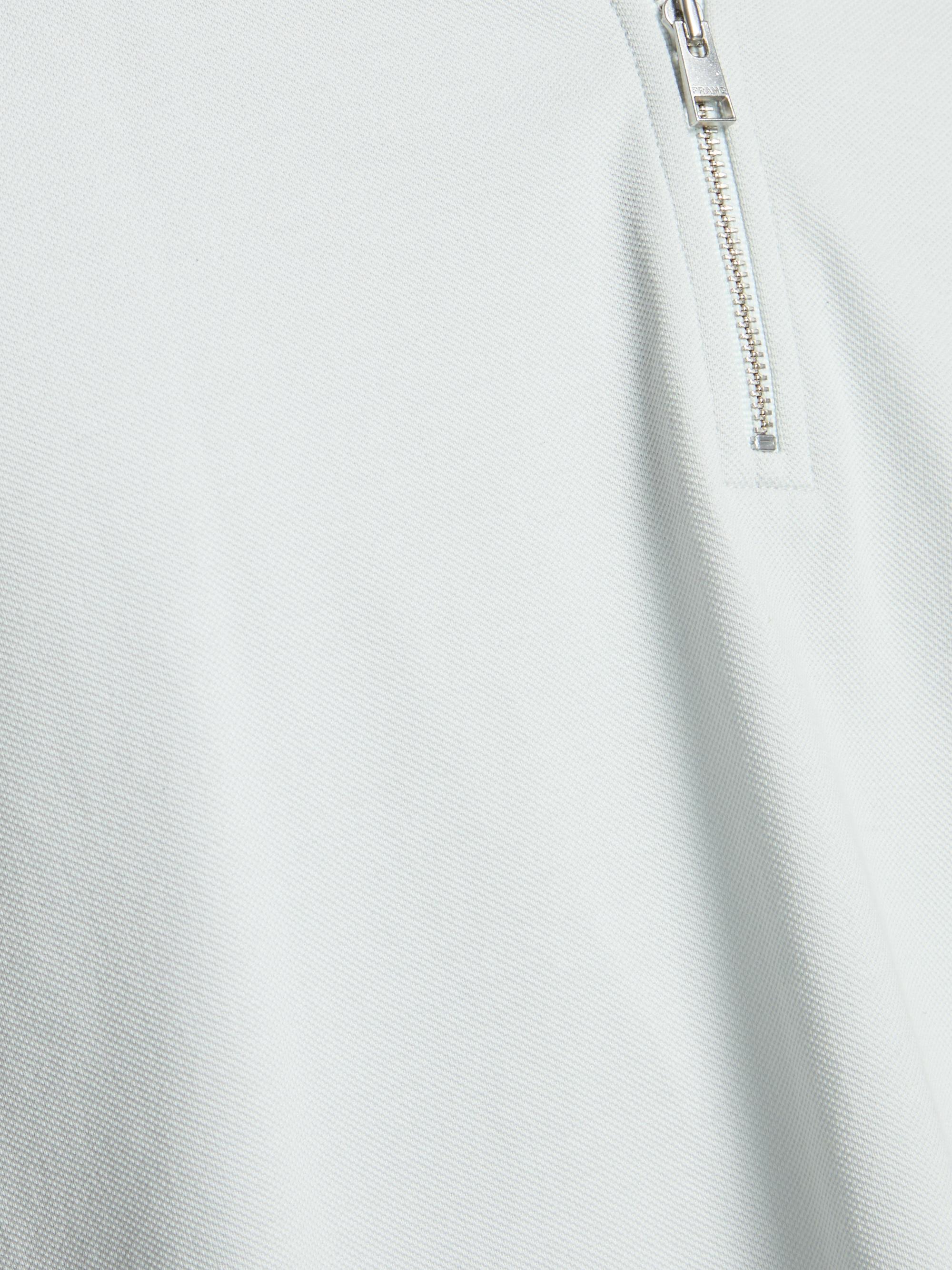 FRAME Men's Pique Half-Zip Polo Shirt - Pale Blue | Thumbnail 7
