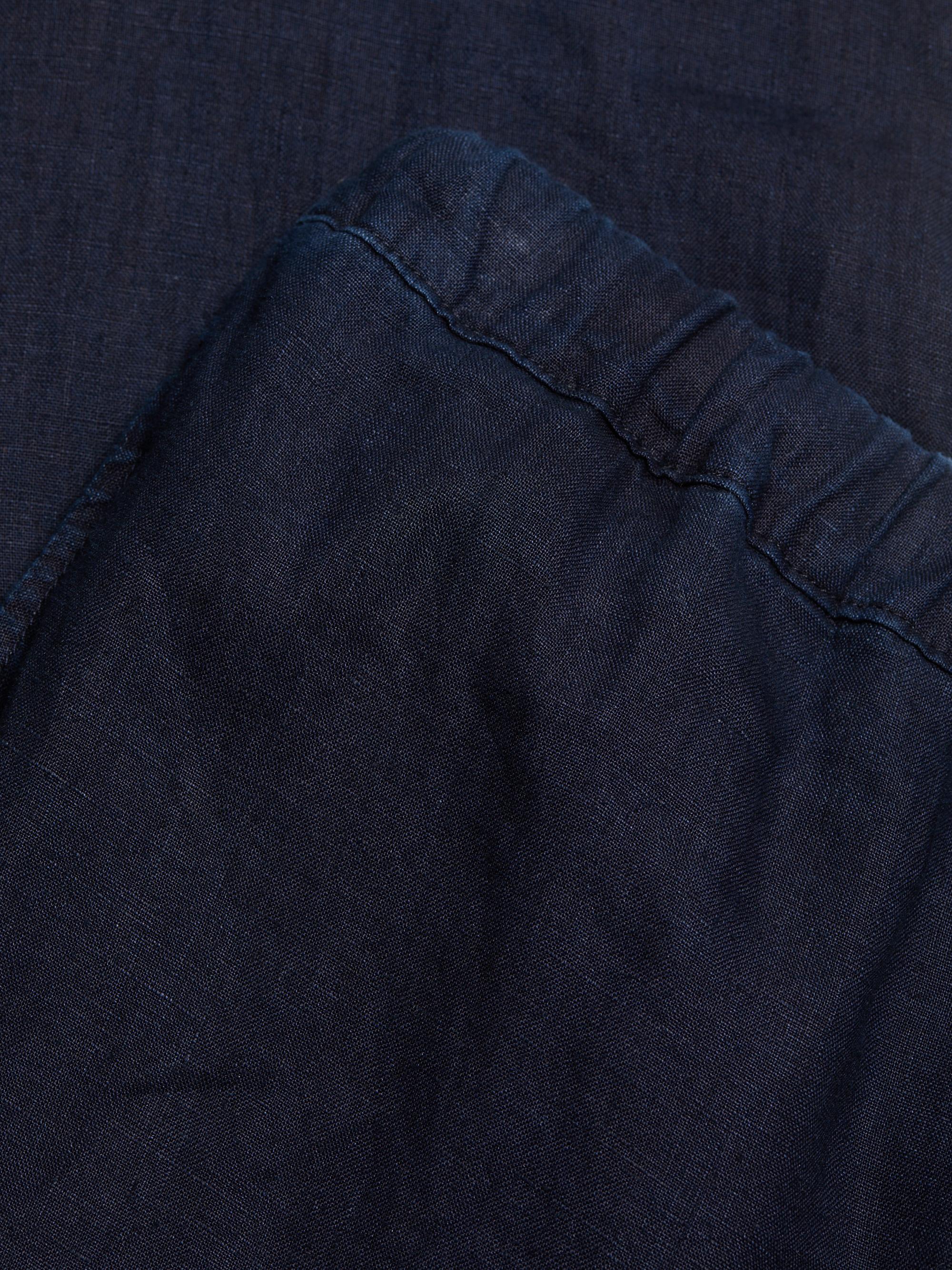 FRAME Men's Linen Drawstring Straight-Leg Pants - Rinse | Thumbnail 7