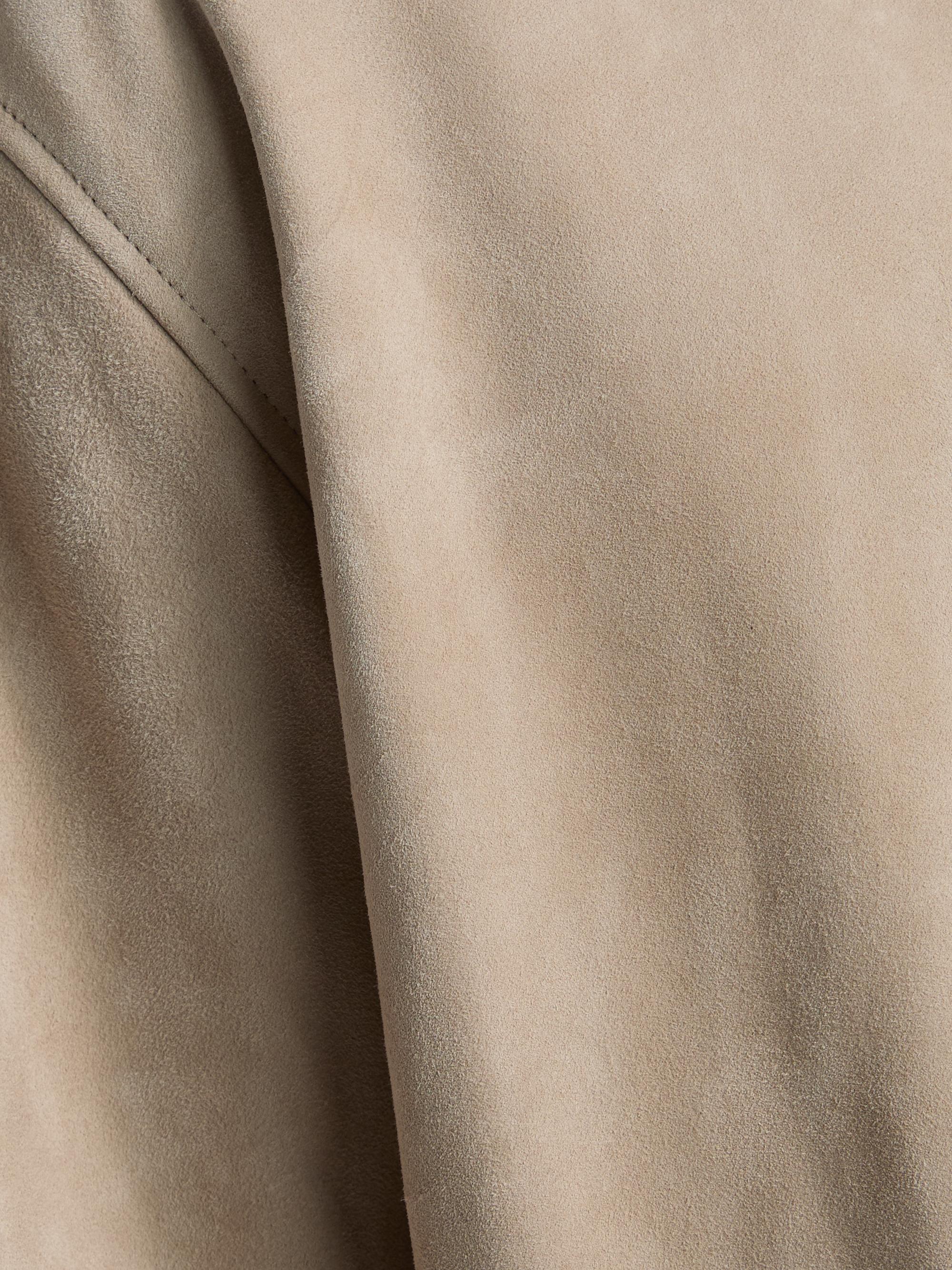 FRAME Men's Suede Button-Front Shirt - Dusty Beige | Thumbnail 7