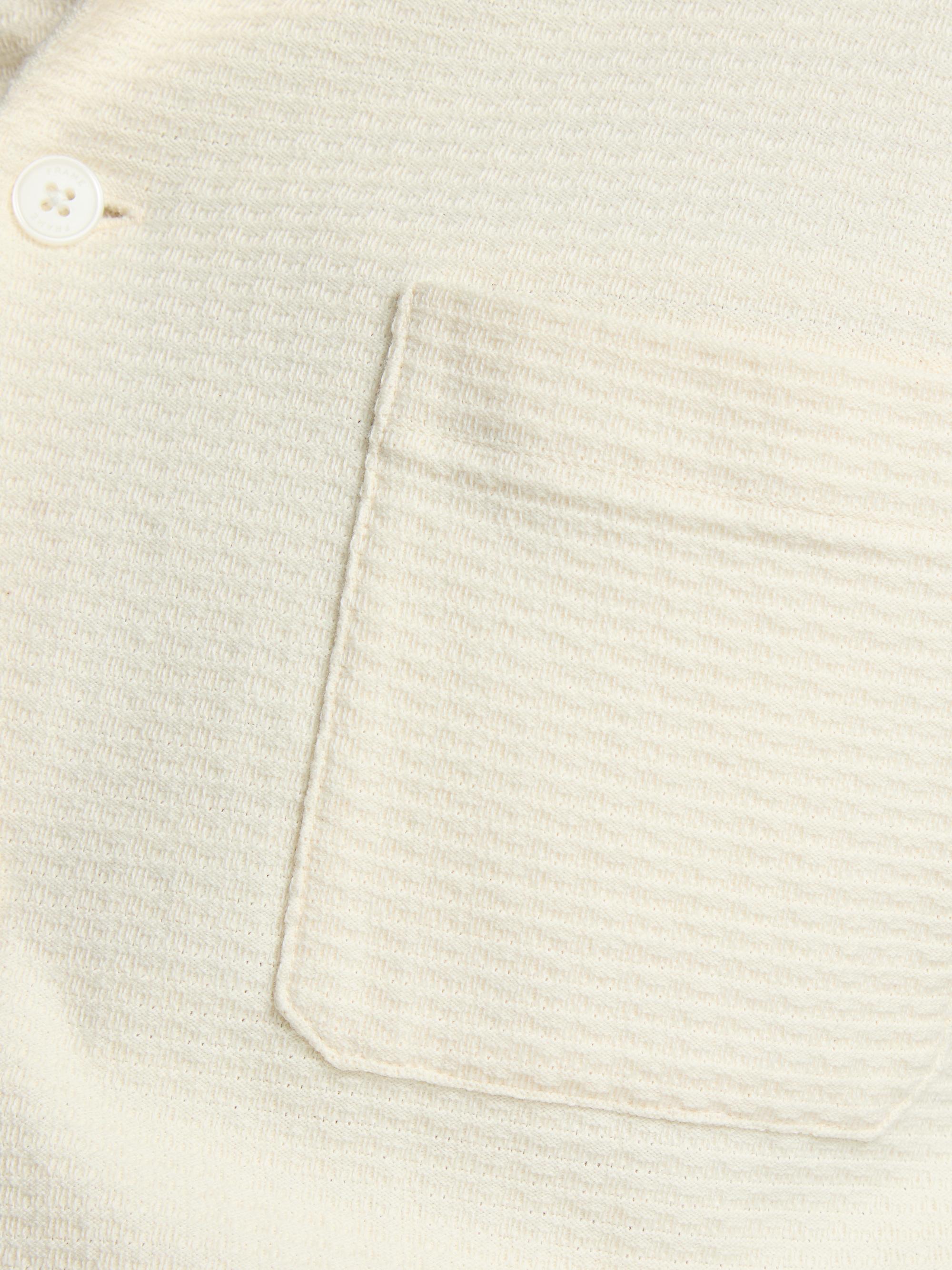FRAME Men's Jacquard Cotton Short-Sleeve Shirt - Cream | Thumbnail 7