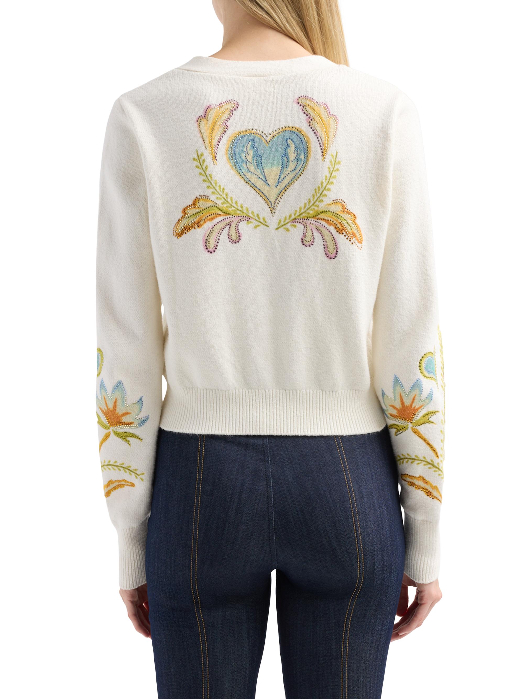Cinq à Sept Women's Nikko Cotton Heirloom Cardigan - Starch | Thumbnail 3
