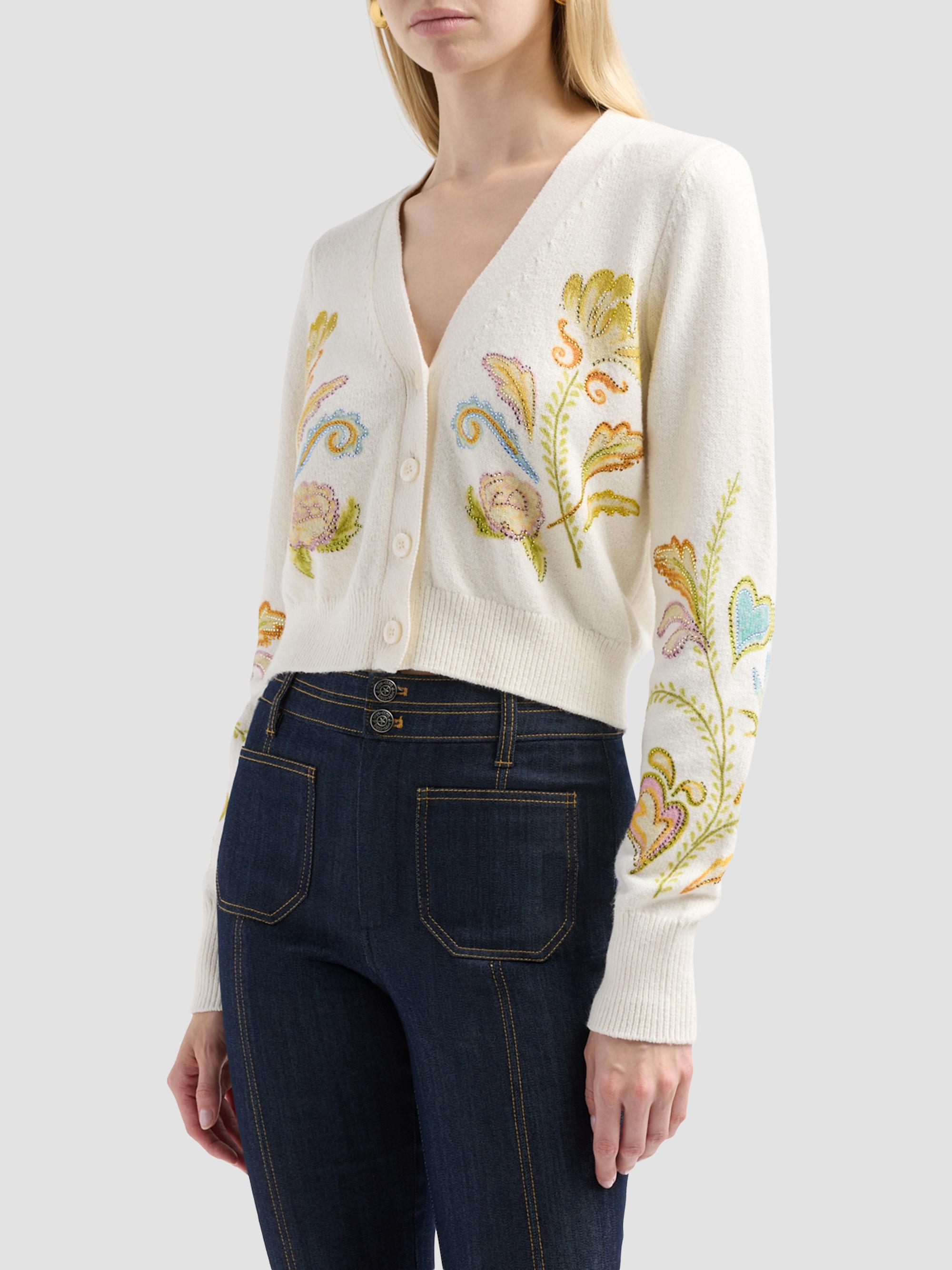 Cinq à Sept Women's Nikko Cotton Heirloom Cardigan - Starch | Thumbnail 4