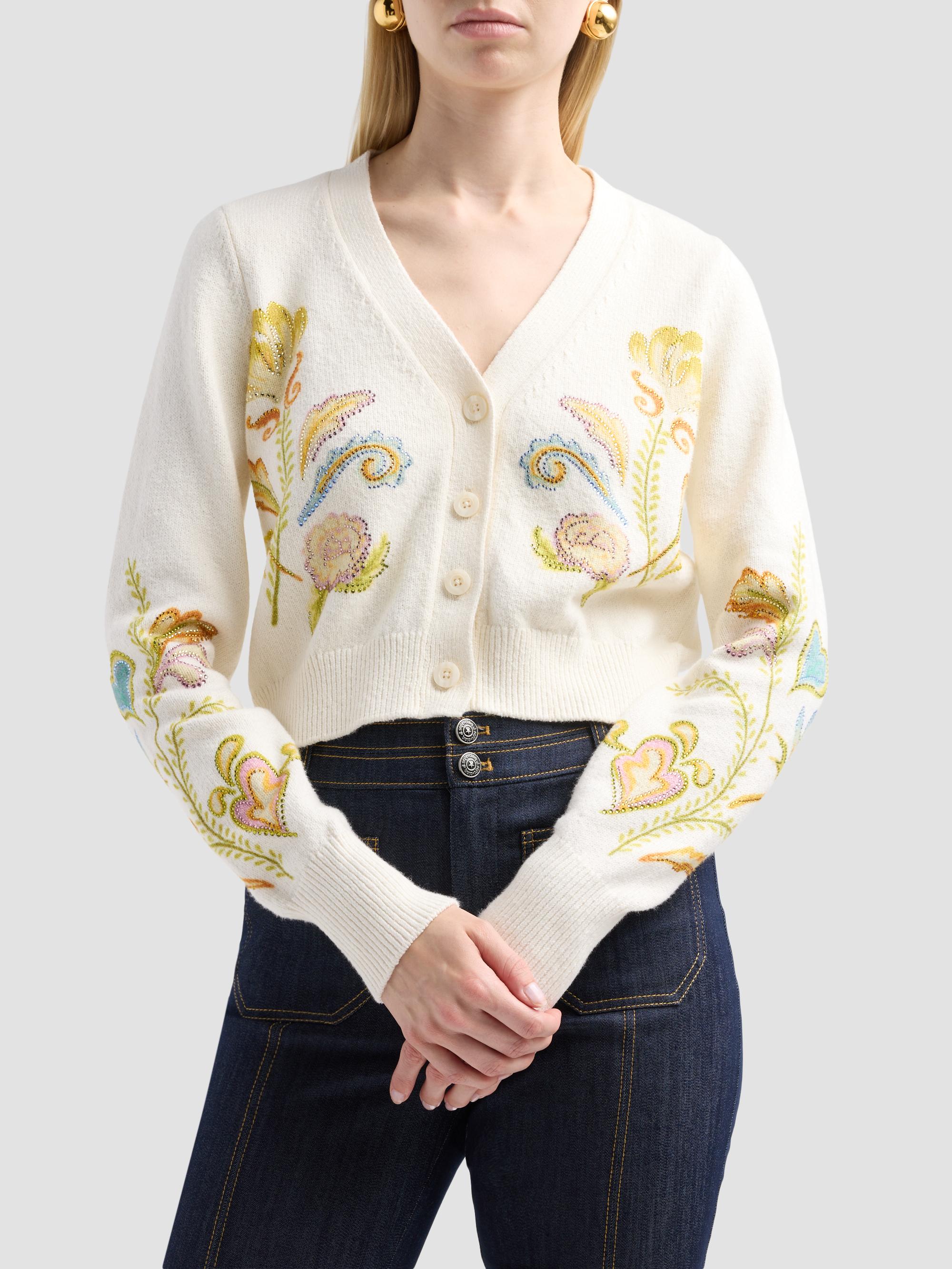 Cinq à Sept Women's Nikko Cotton Heirloom Cardigan - Starch | Thumbnail 5