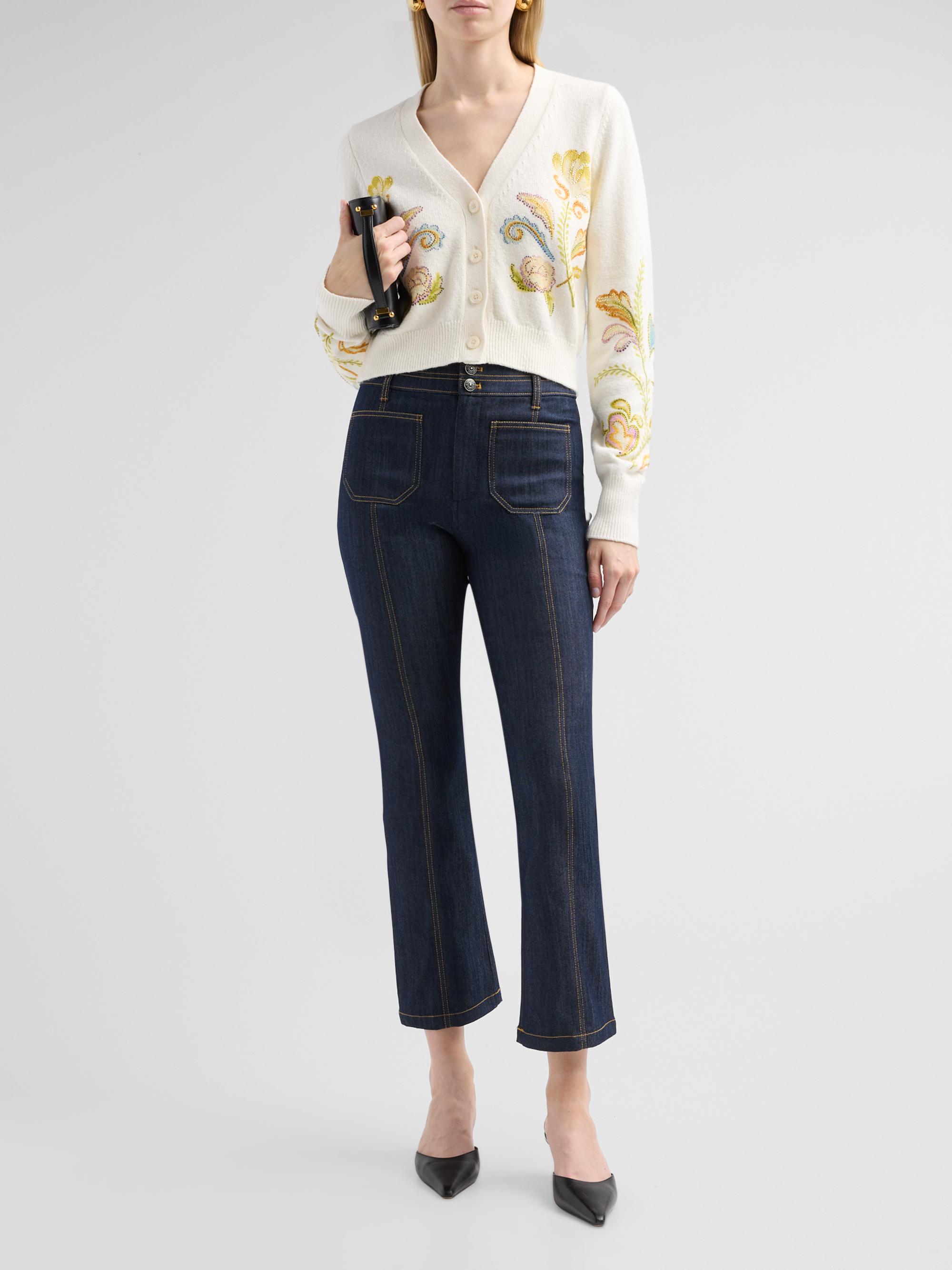 Cinq à Sept Women's Nikko Cotton Heirloom Cardigan - Starch | Thumbnail 2
