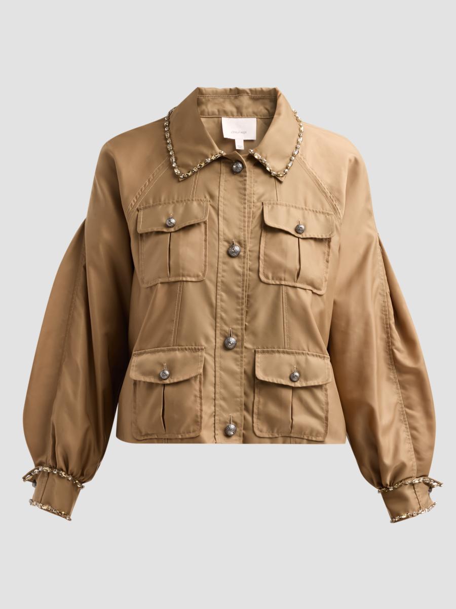 ジャケット・アウター 5/4 Cinq à Sept Adami Rhinestone Chain Utility Jacket | Saks Fifth Avenue