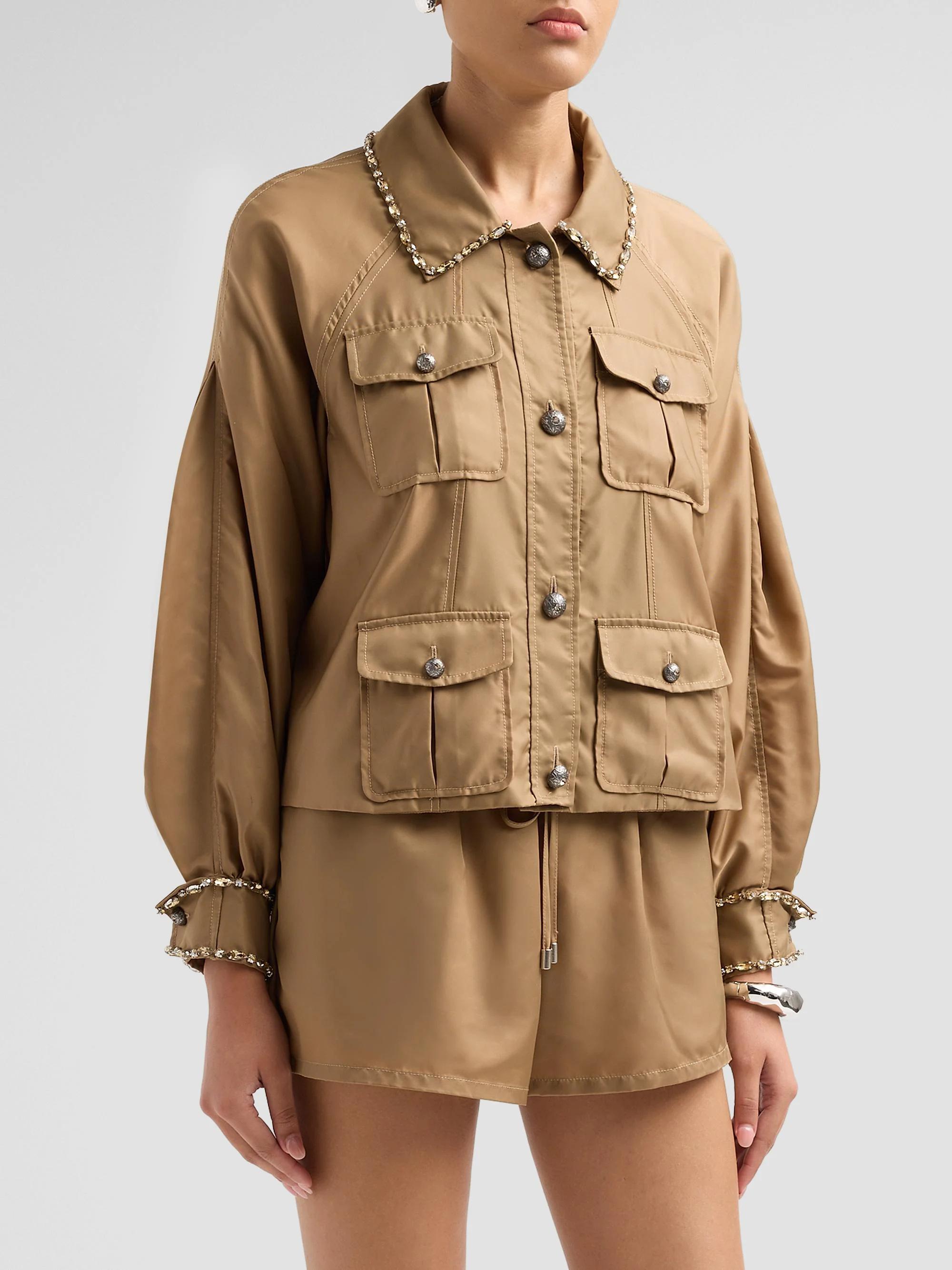 ジャケット・アウター jewely Cinq à Sept Adami Rhinestone Chain Utility Jacket | Saks Fifth Avenue