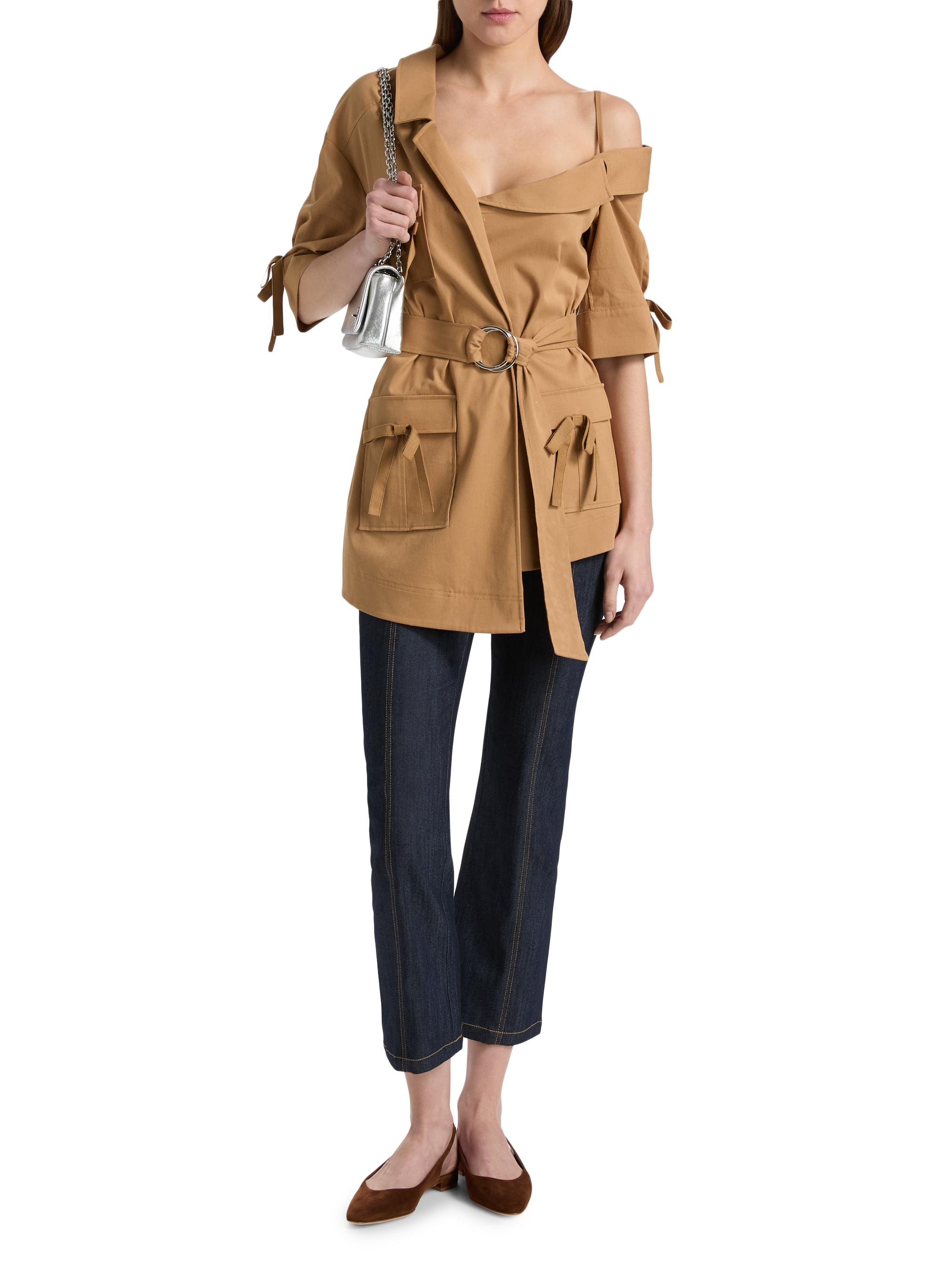 Cinq à Sept Women's Saige Belted Cotton Twill Jacket - Sandalwood | Thumbnail 2