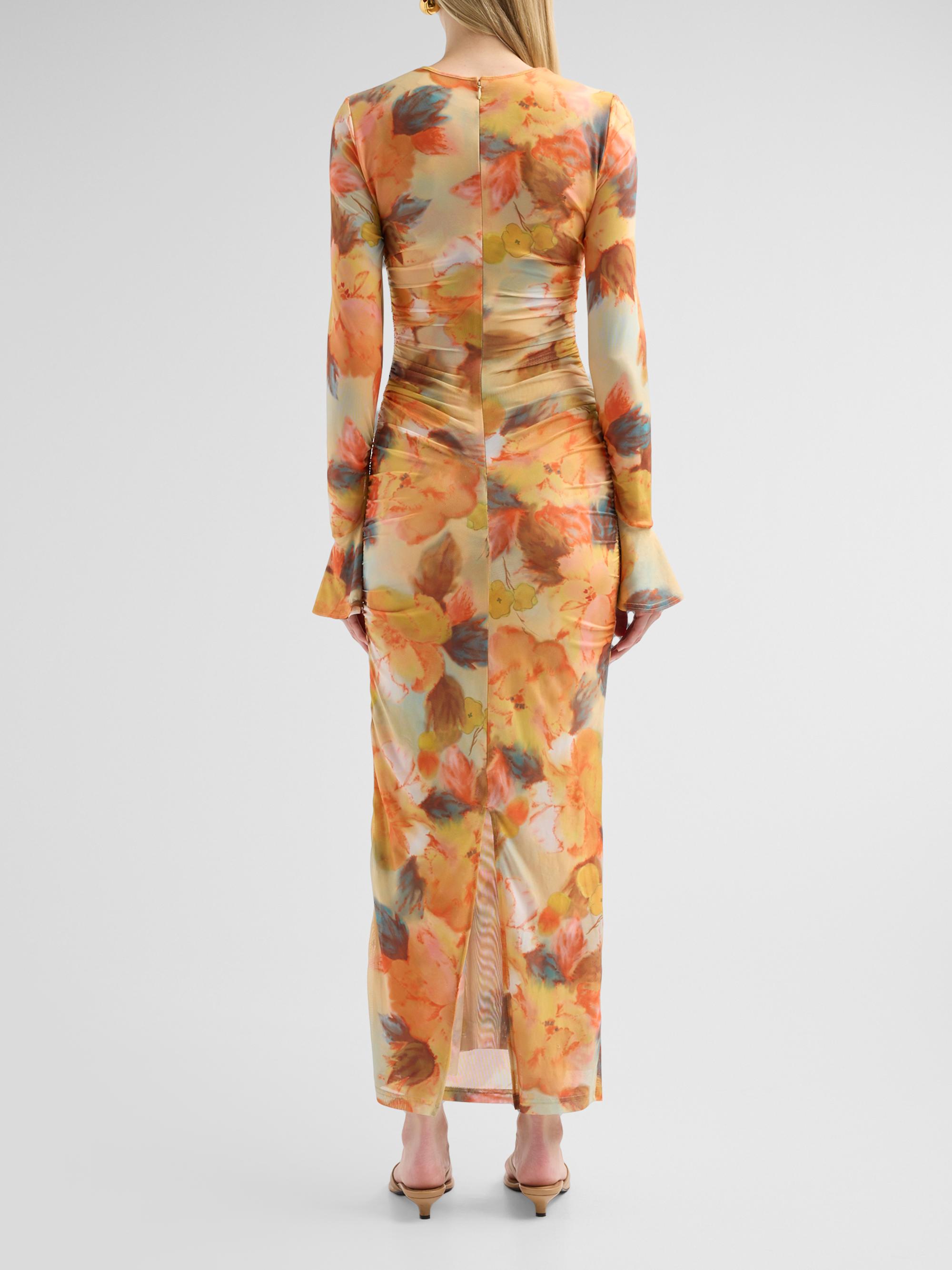 Cinq à Sept Women's Neriah Watercolor Floral Midi-Dress - Smoke Sand Multi | Thumbnail 3