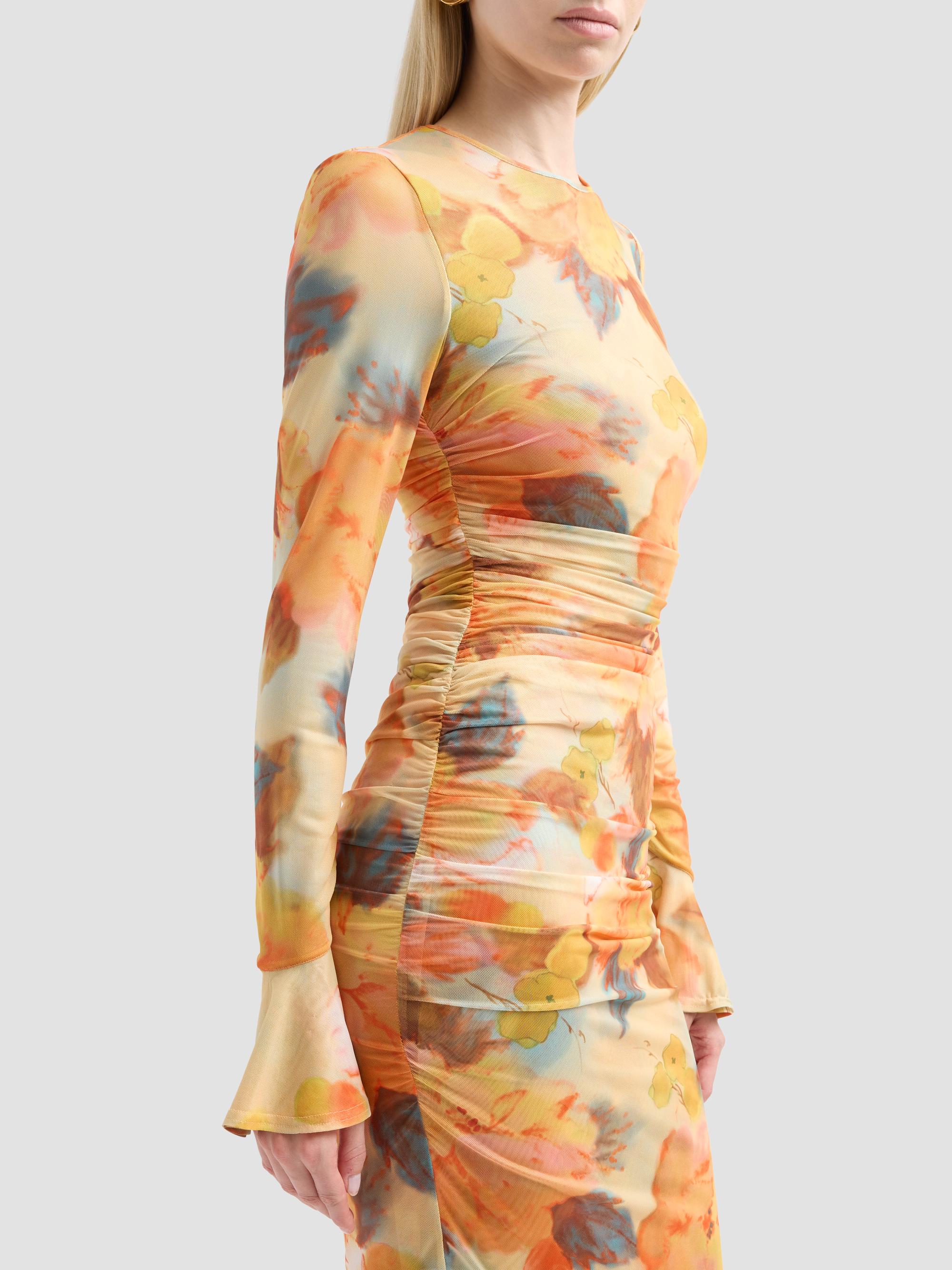 Cinq à Sept Women's Neriah Watercolor Floral Midi-Dress - Smoke Sand Multi | Thumbnail 5
