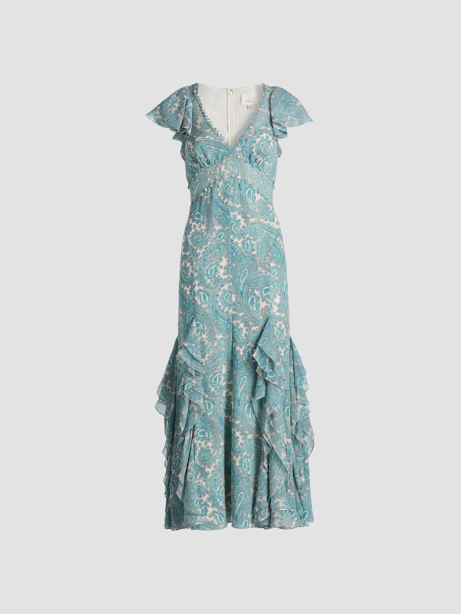 Cinq à Sept Hendrix Paisley A-Line Midi-Dress | Saks Fifth Avenue