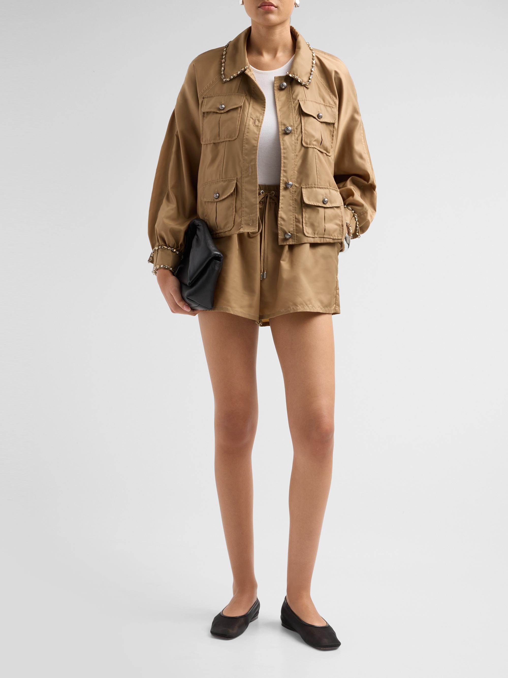 Cinq à Sept Women's Kendra Drawstring Shorts - Brown Sandstone | Thumbnail 2
