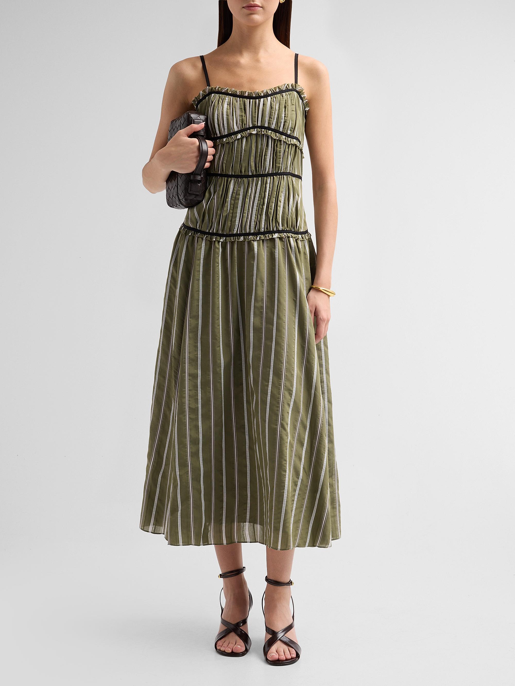 Cinq à Sept Women's Celia Tiered Dropwaist Midi Dress - Olive Noir | Thumbnail 2