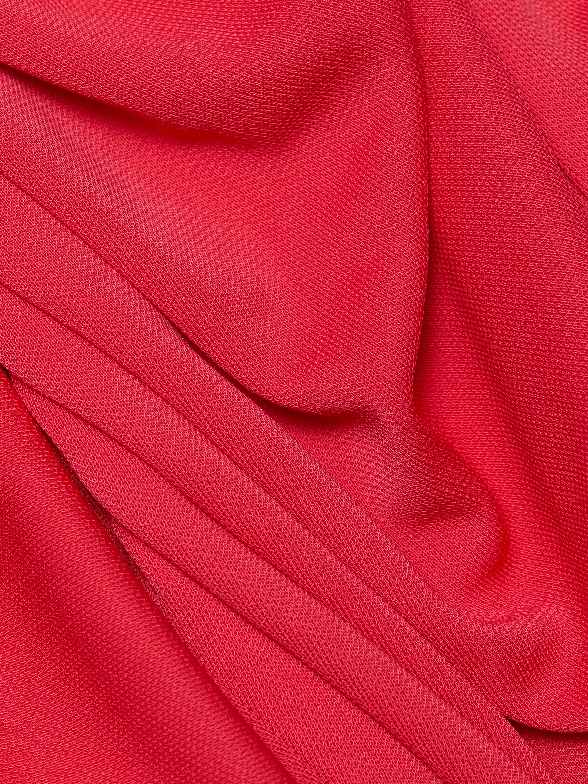 Cinq à Sept Women's Tallis Ruched Ruffled Midi-Dress - Crimson Aura | Thumbnail 7