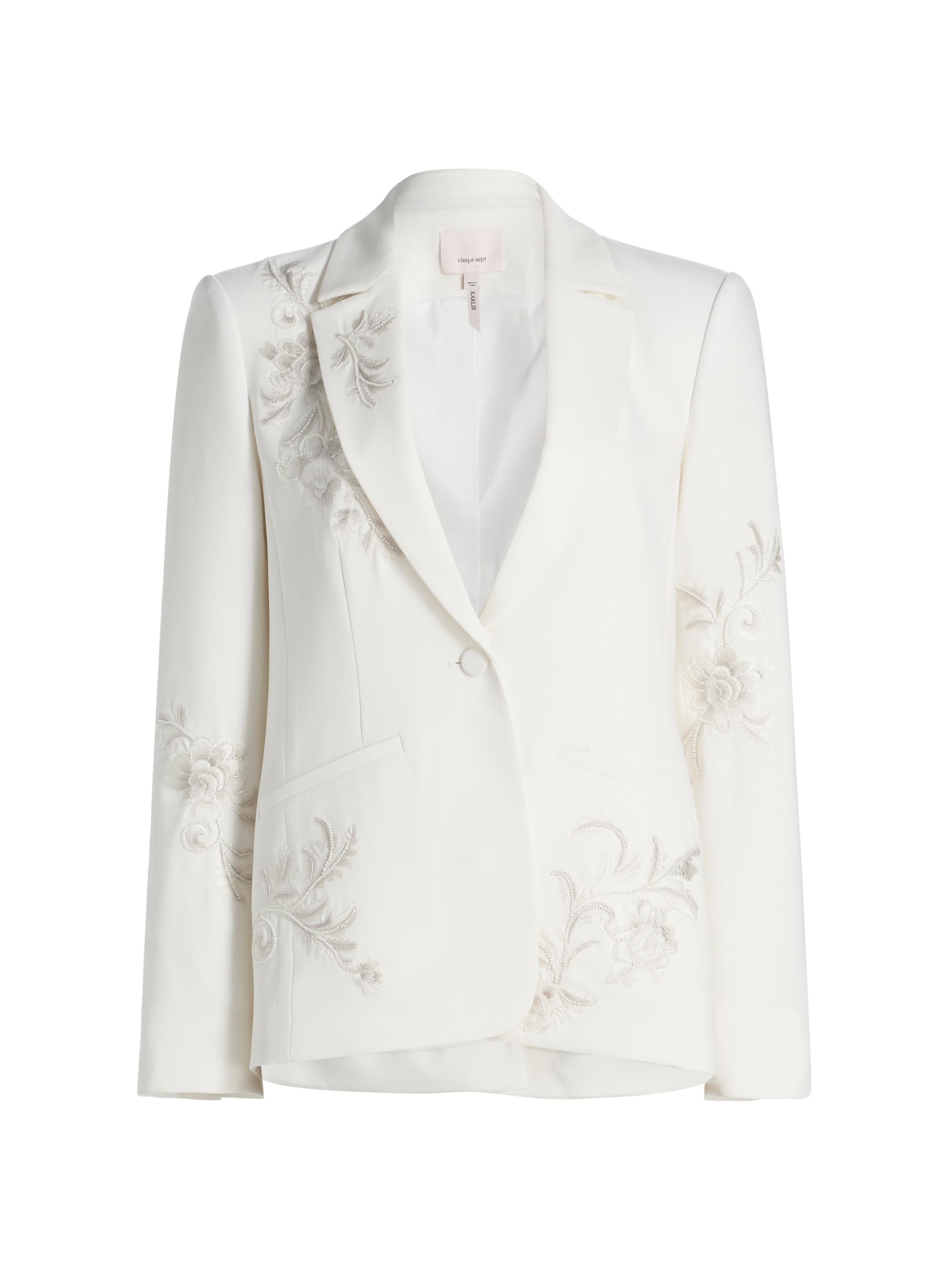 Cinq à Sept Women's Karlie Embroidered Blazer -  Natural
