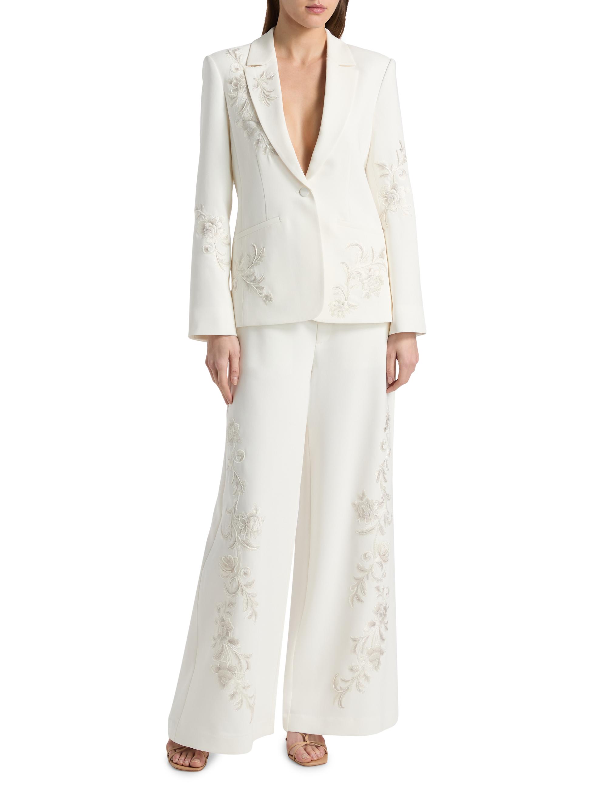 Cinq à Sept Women's Karlie Embroidered Blazer -  Natural | Thumbnail 2