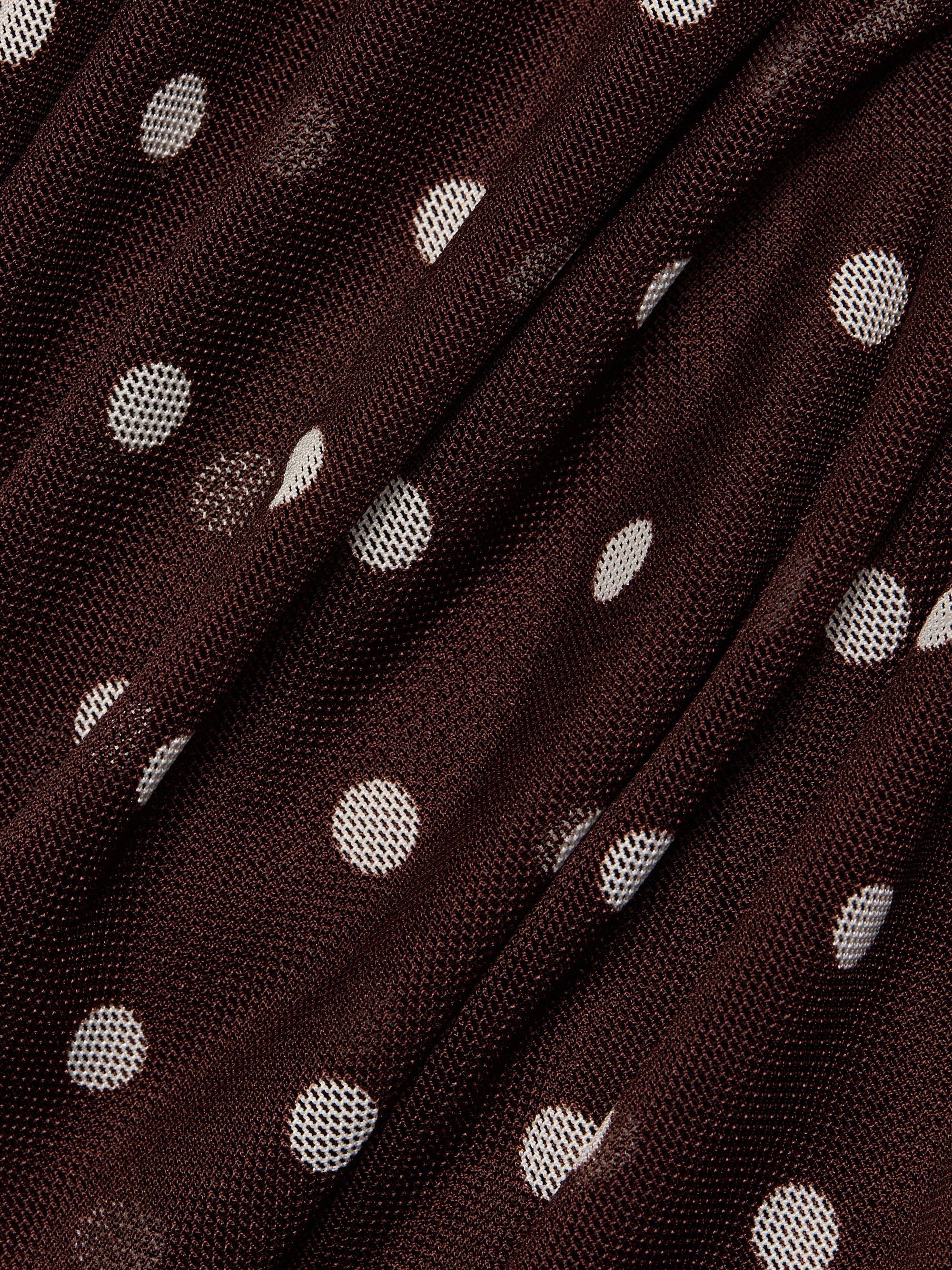 Black Halo Women's Evangeline Polka Dot Maxi Dress - Cocoa Dot | Thumbnail 7