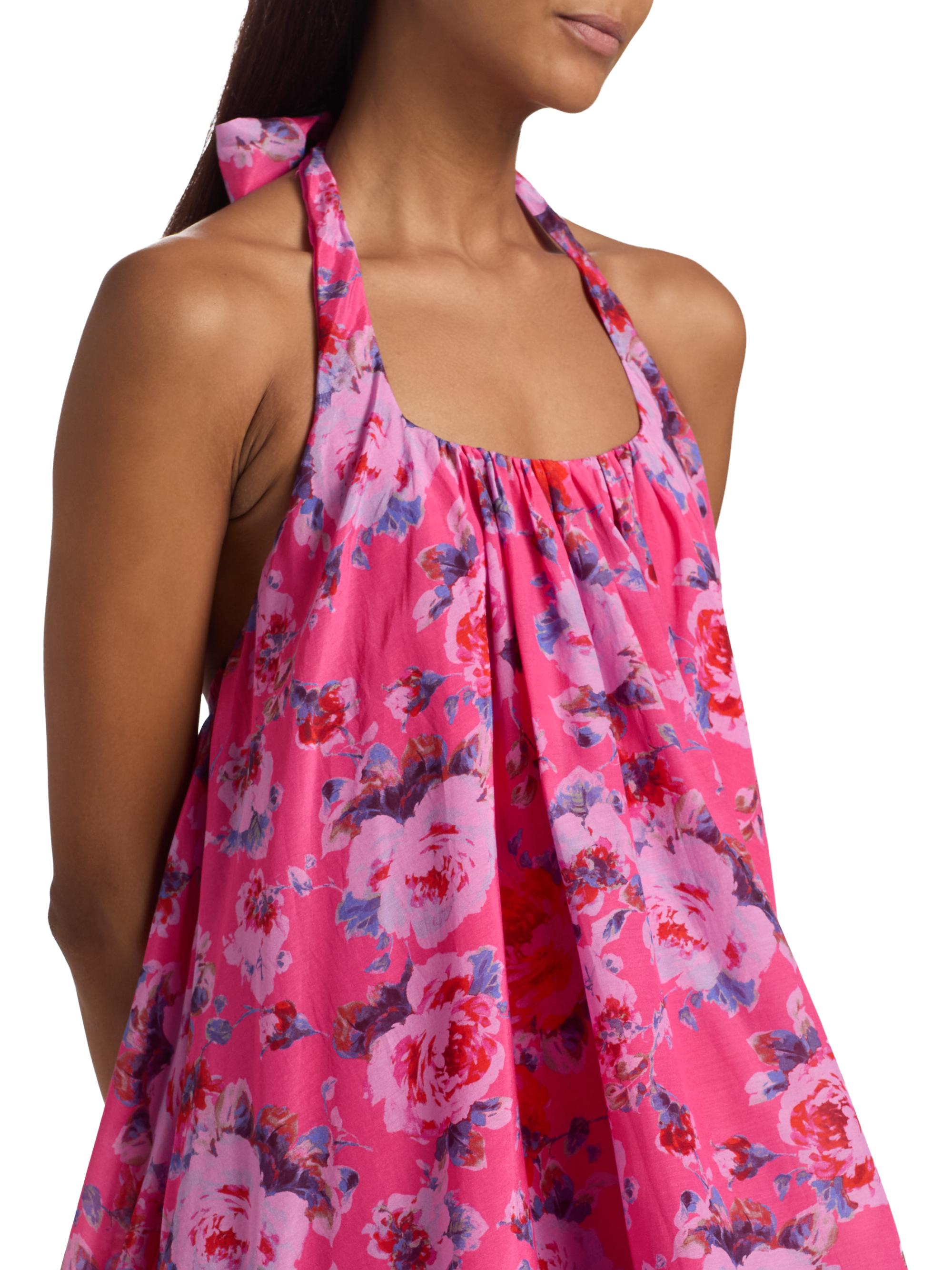 Black Halo Women's Lovie Floral Minidress - Rose Fraise | Thumbnail 6