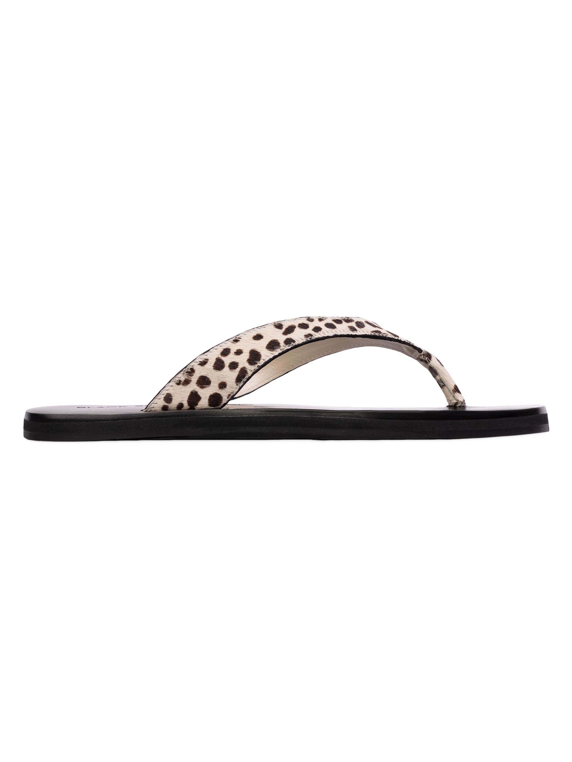 Black Suede Studio Women's Bae Pony Hair Sandals - Dotted Cheetah