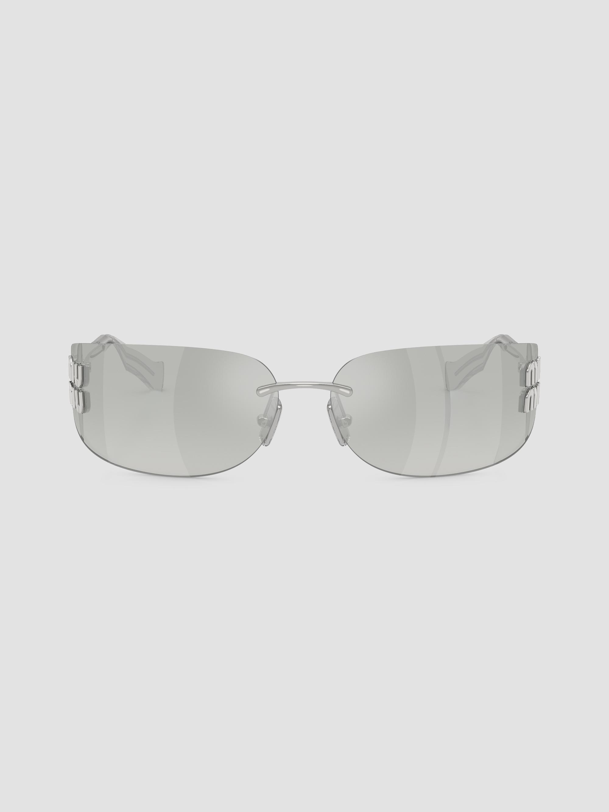 Miu Miu 75MM Rimless Wrap Sunglasses | Saks Fifth Avenue