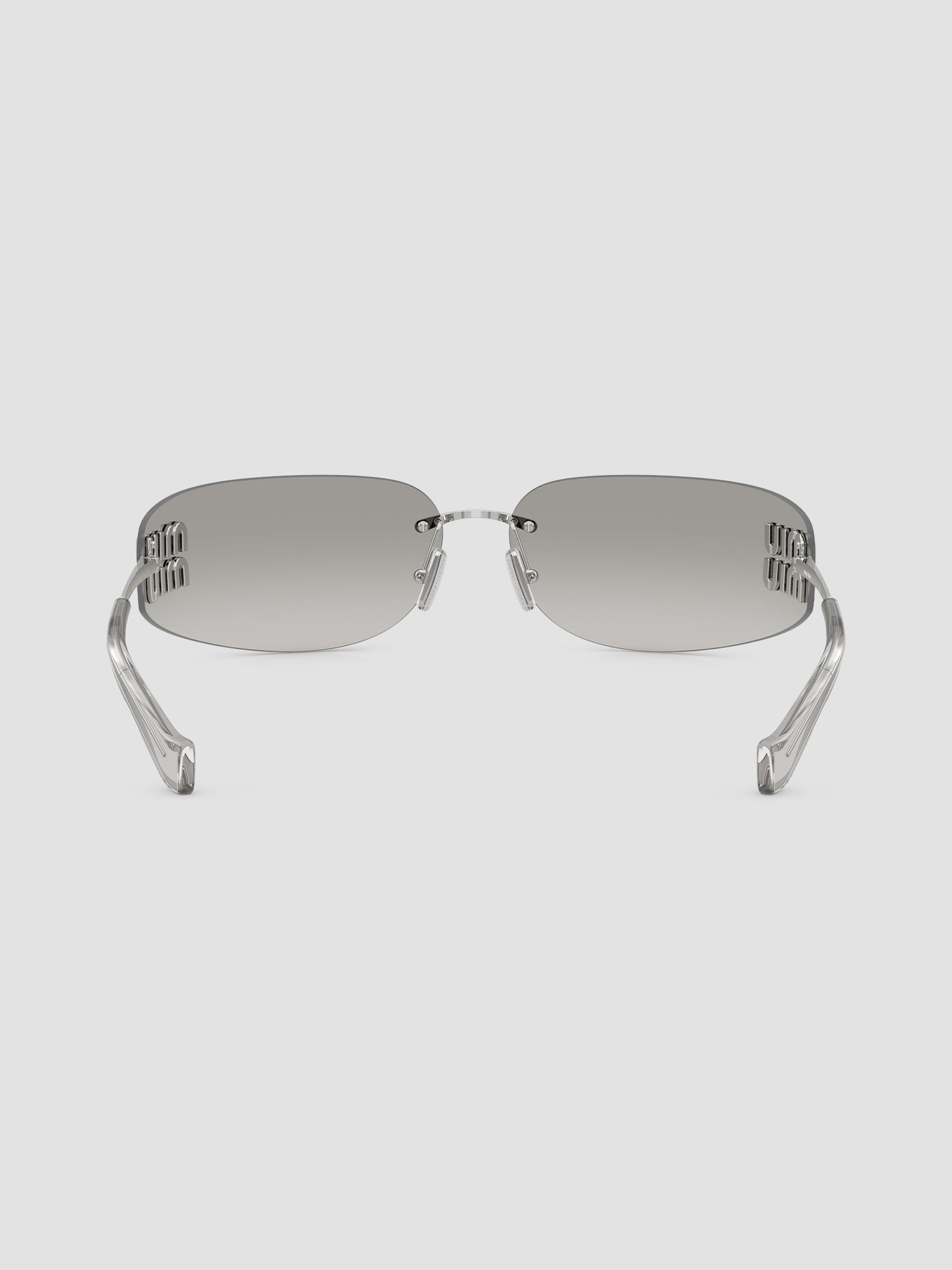 Miu Miu 75MM Rimless Wrap Sunglasses | Saks Fifth Avenue
