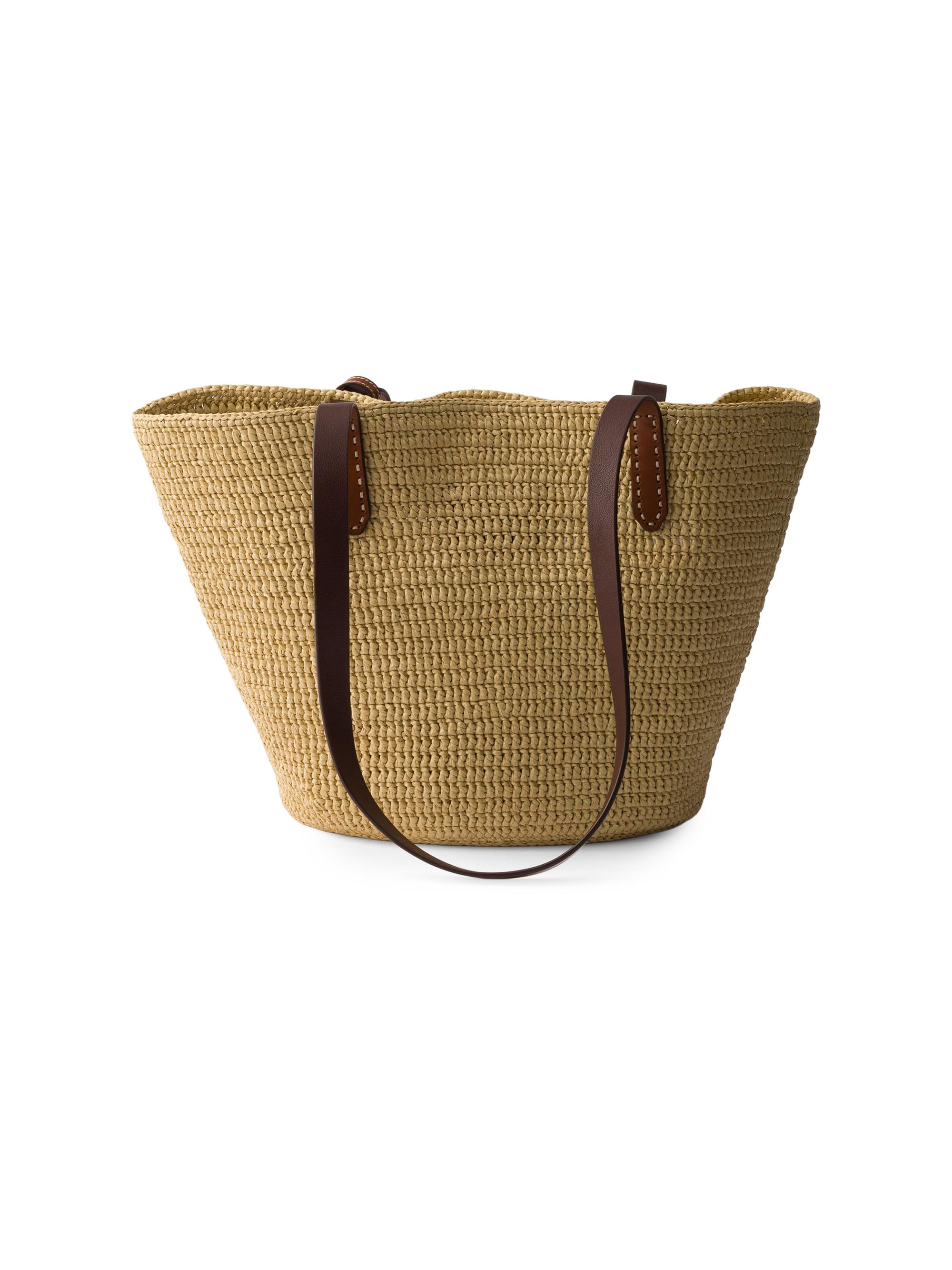 Prada Medium Crochet And Leather Tote Bag | Saks Fifth Avenue