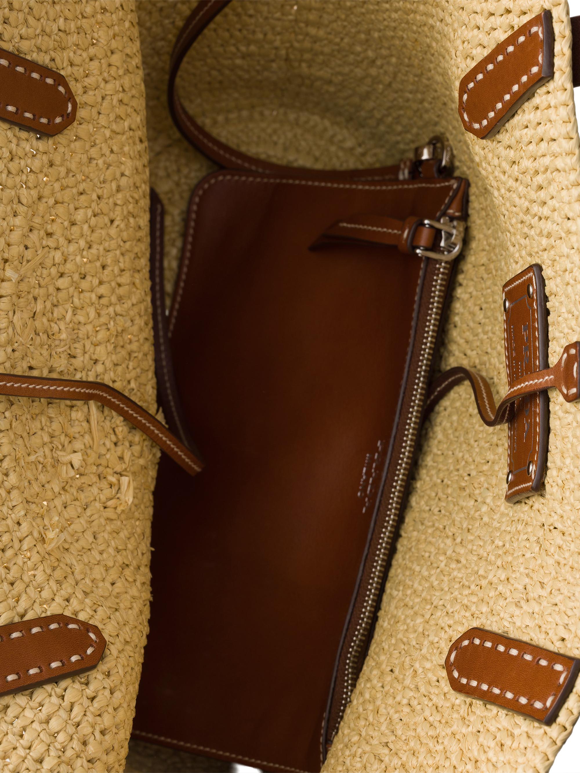 Prada Medium Crochet And Leather Tote Bag | Saks Fifth Avenue