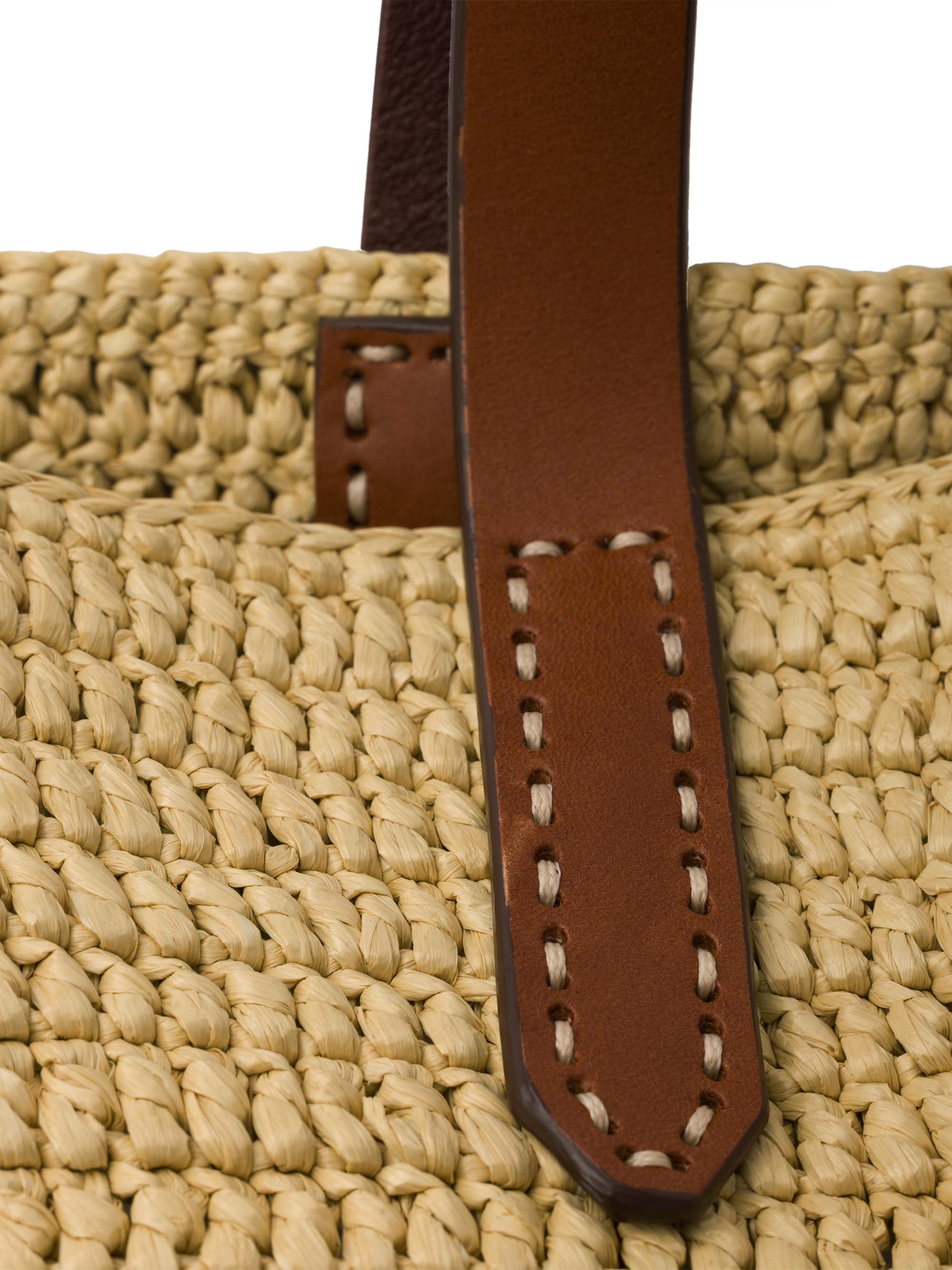 Prada Medium Crochet And Leather Tote Bag | Saks Fifth Avenue