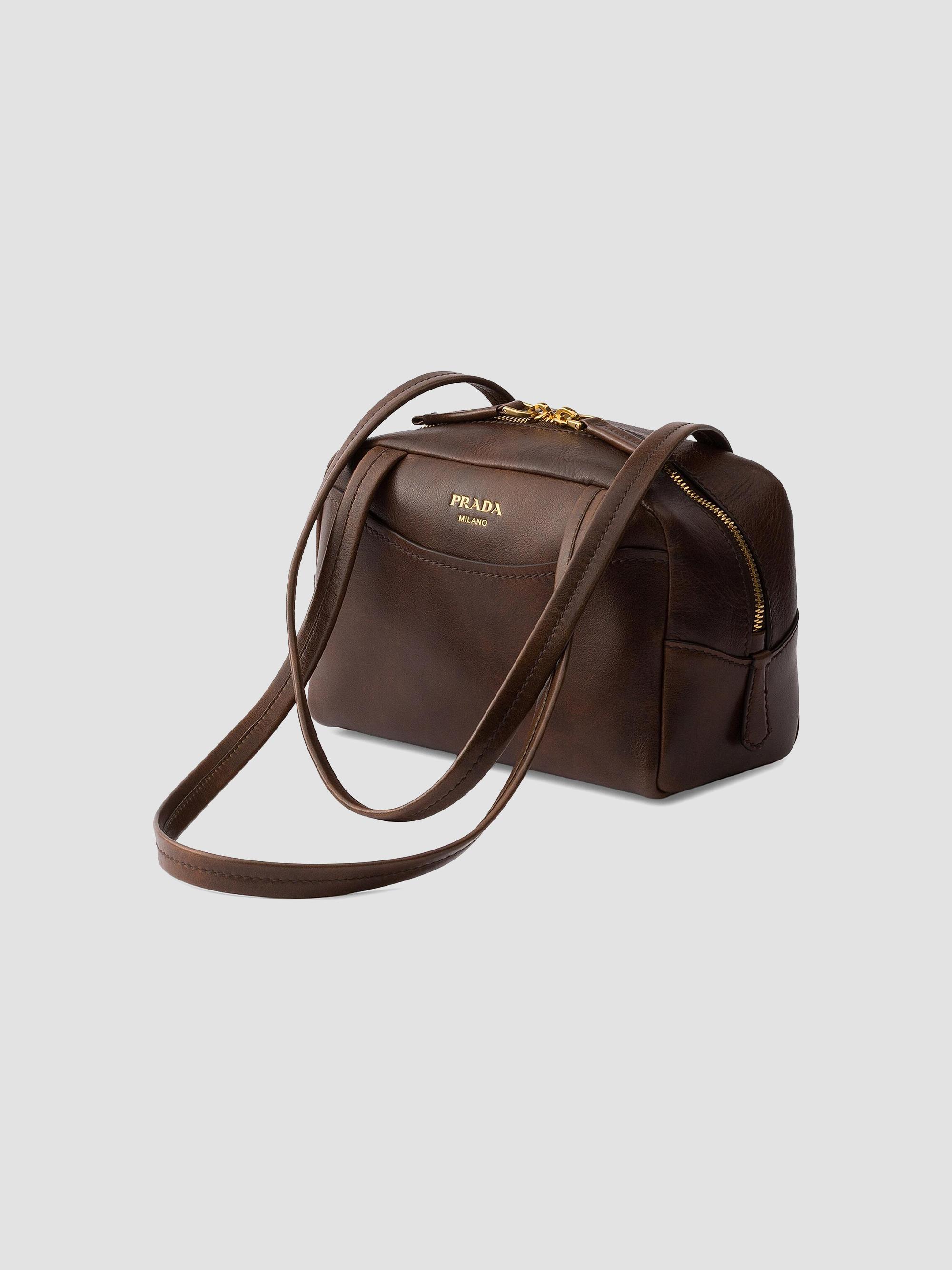 Prada Carry Antiqued Mini Leather Top Handle Bag | Saks Fifth Avenue