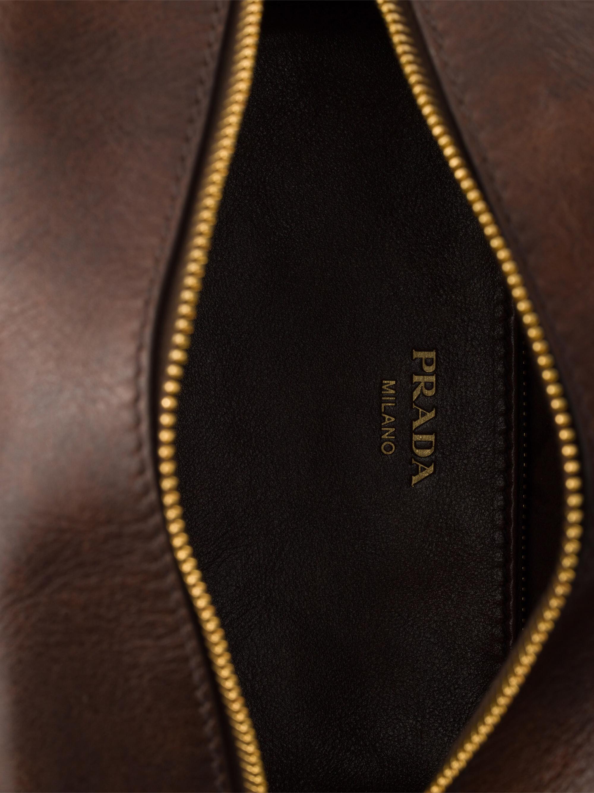 Prada Carry Antiqued Mini Leather Top Handle Bag | Saks Fifth Avenue