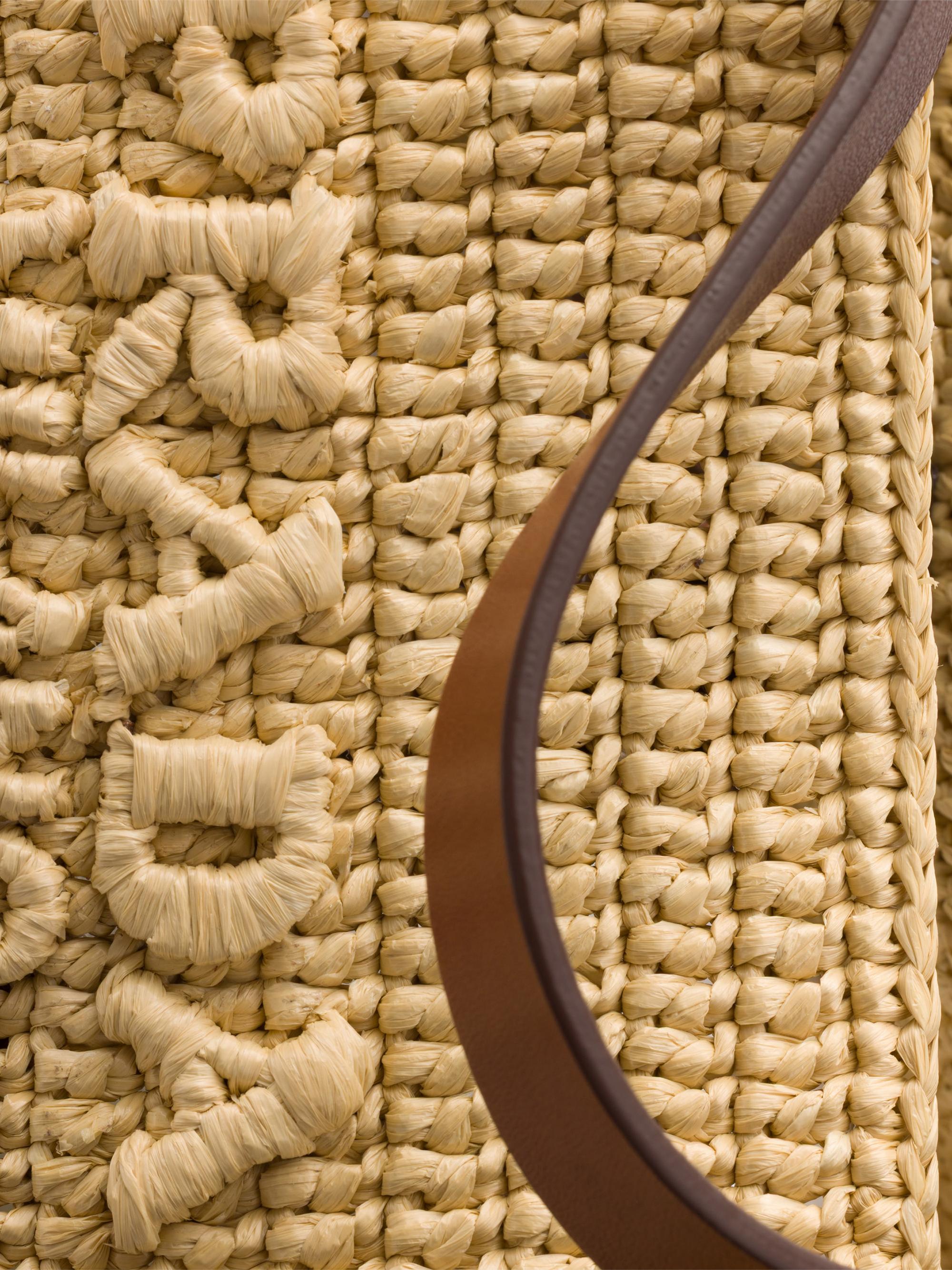 Prada Small Crochet and Leather Bucket Bag | Saks Fifth Avenue