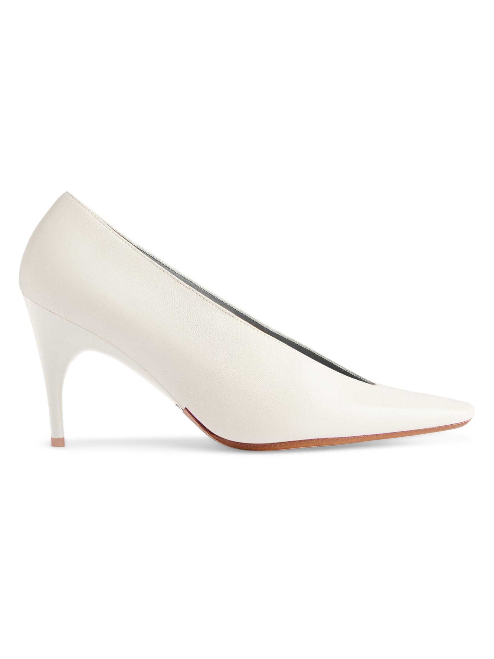Balenciaga Women's Duchesse Pump Heels - White Snow